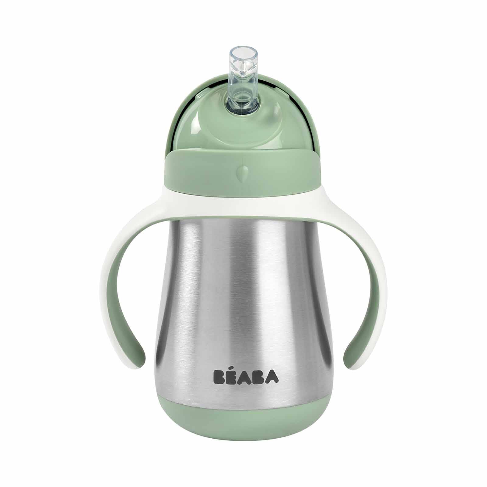 BEABA Straw Cup 250ml - Sage Green (online) STAINLESS STEEL-image 6