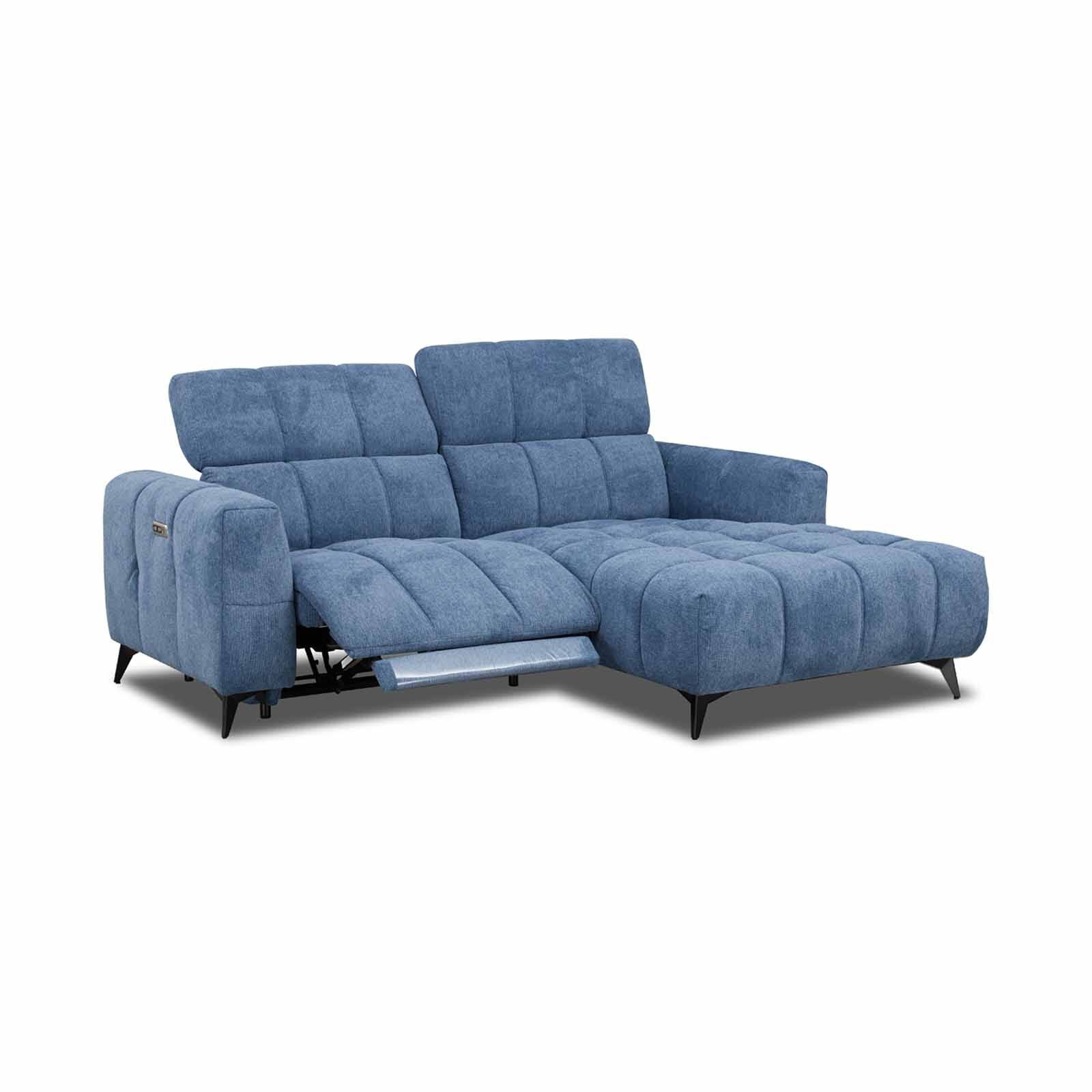 MUZE L Shaped Recliner (fab) Right Cat A Blue Fabric Sofa ANJA-image 5