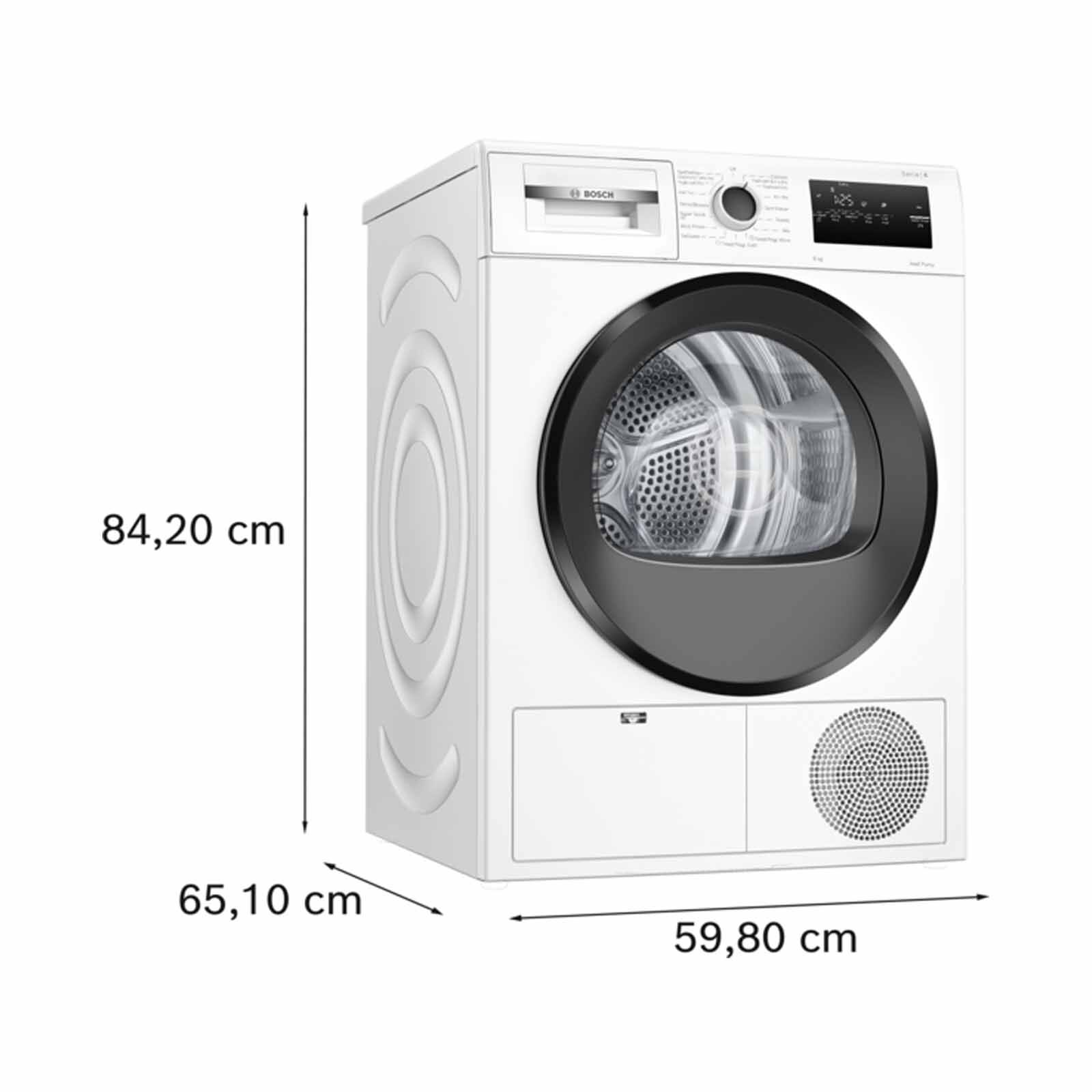 BOSCH Heat Pump Dryer - White (8kg) WTH85028SG-image 3