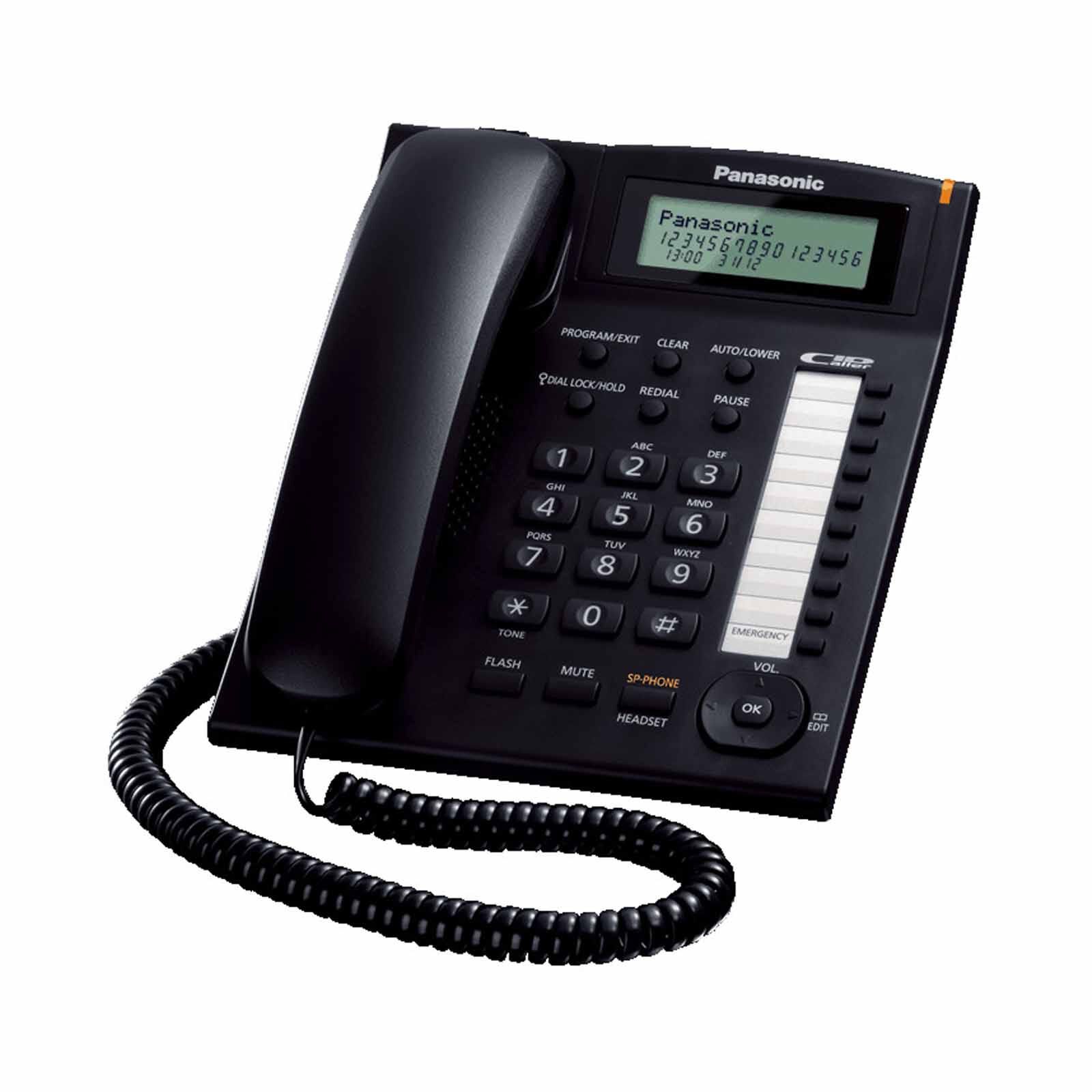 PANASONIC Corded Desk Phone Its With Speaker Ph&lcd (black) KX-TS880NDB-image null
