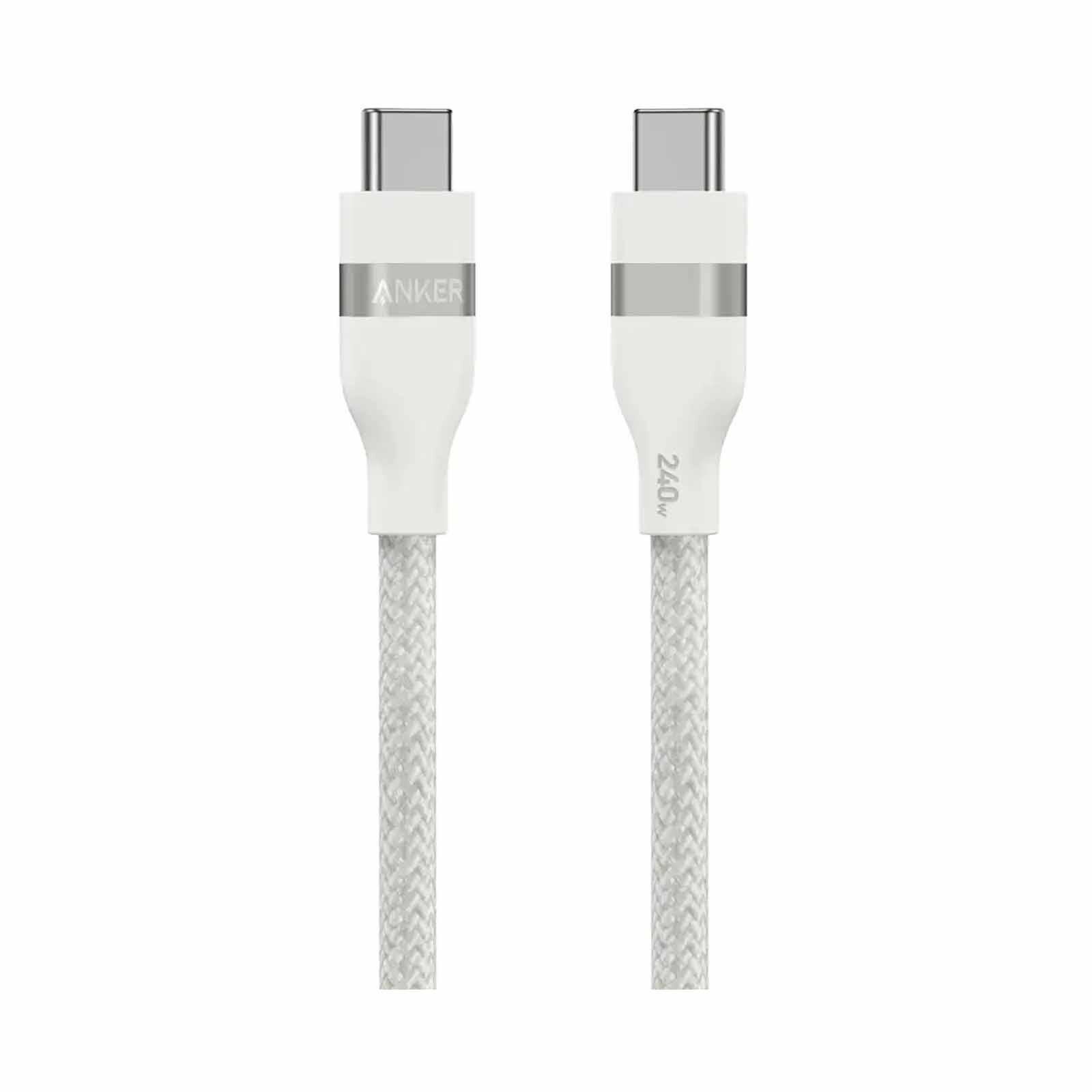 ANKER Upcycled-braided C To C Cable 3ft 240w White A82E2H21-image 1