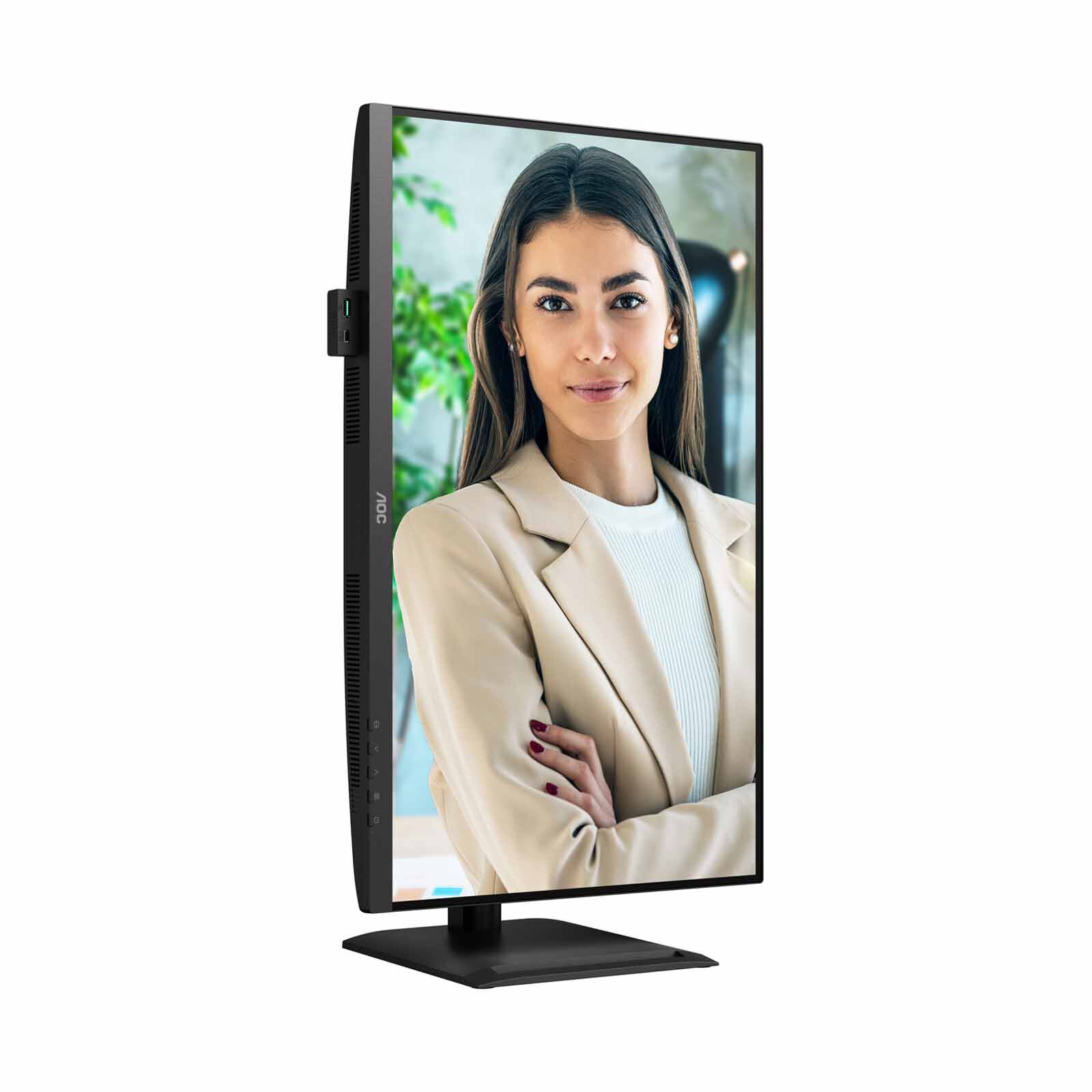 AOC 27in Ips Uhd 60hz Usb-c Pd96w With Adjustable Stand Monitor U27P4C-image 5