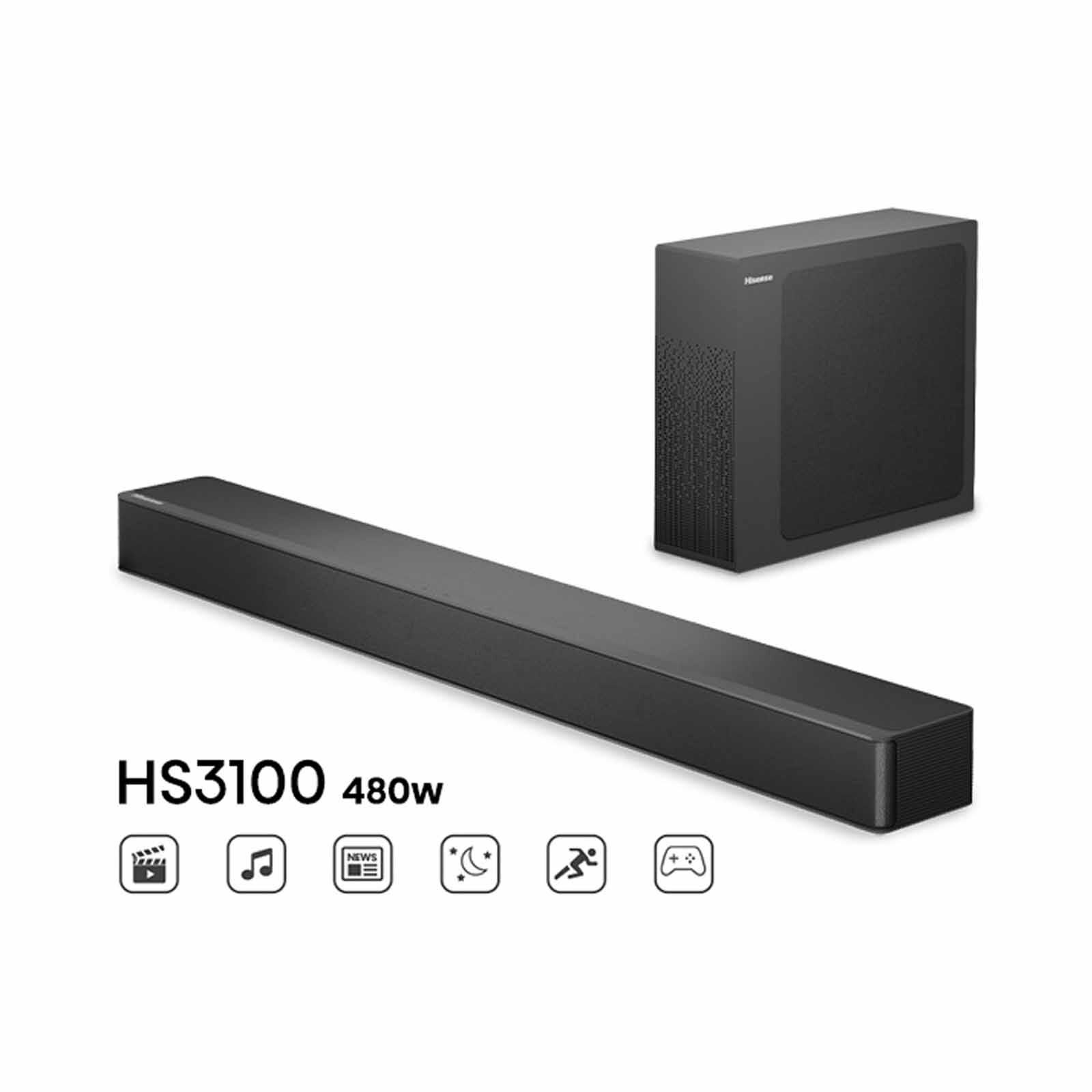 HISENSE 3.1 Ch Soundbar With Wireless Subwoofer HS3100-image 1