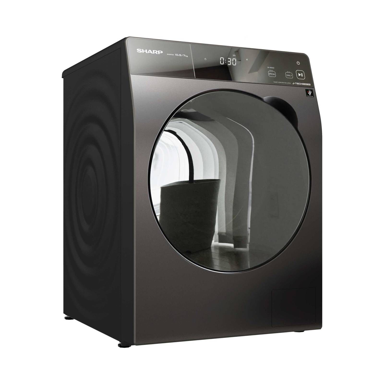 SHARP Front Load Washer And Dryer (10.5kg/7kg) ES-FW105D7PS-image 2