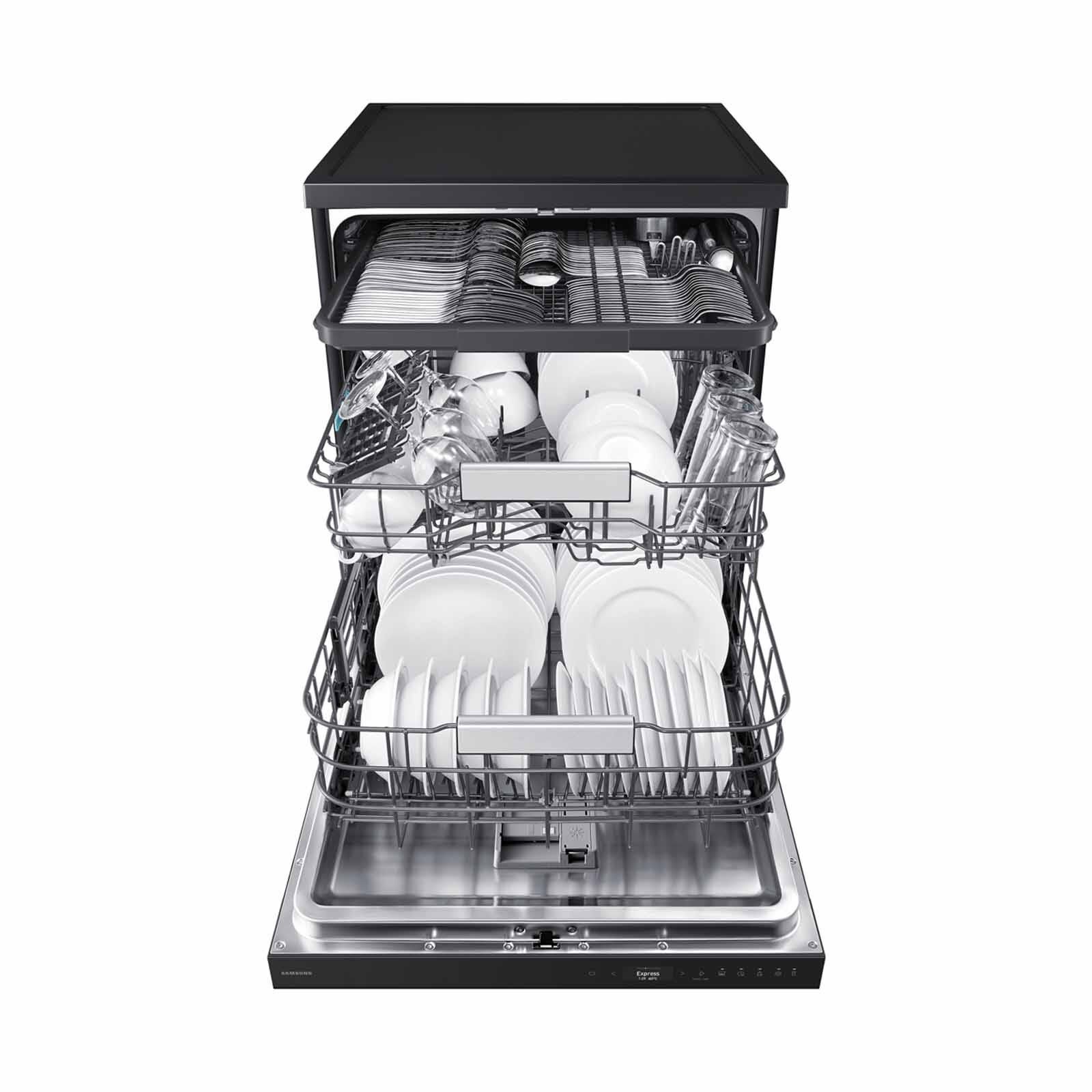 SAMSUNG Freestanding Dishwasher - Black Doi (14 Place Setting) DW80H73KBFFSP-image 7