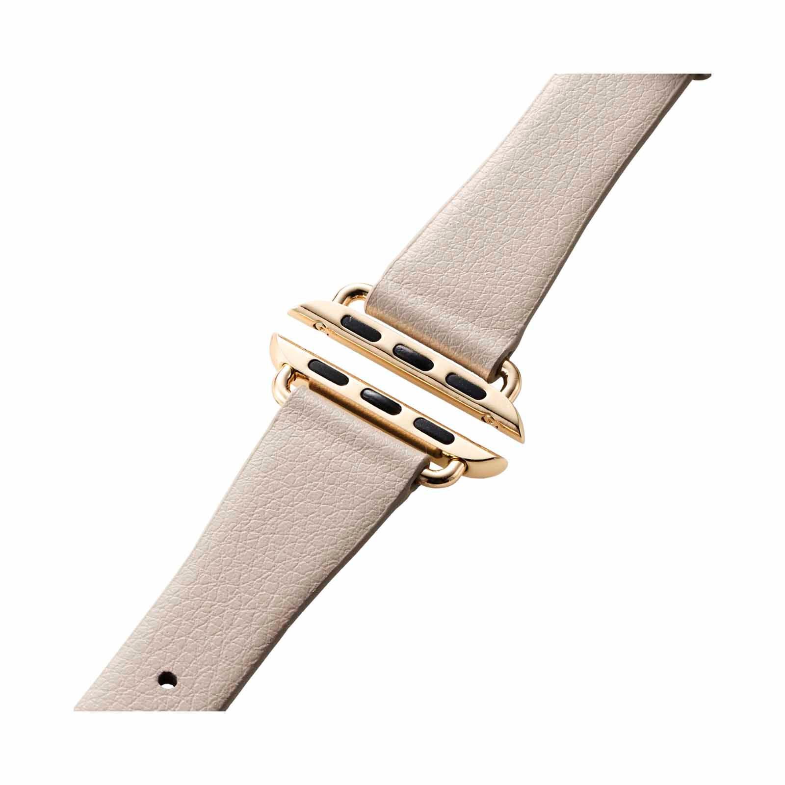 ELECOM Slim Soft Leather Apple Watch Band 41/40/38mm (greige) AW-41BDLJGB-image 2