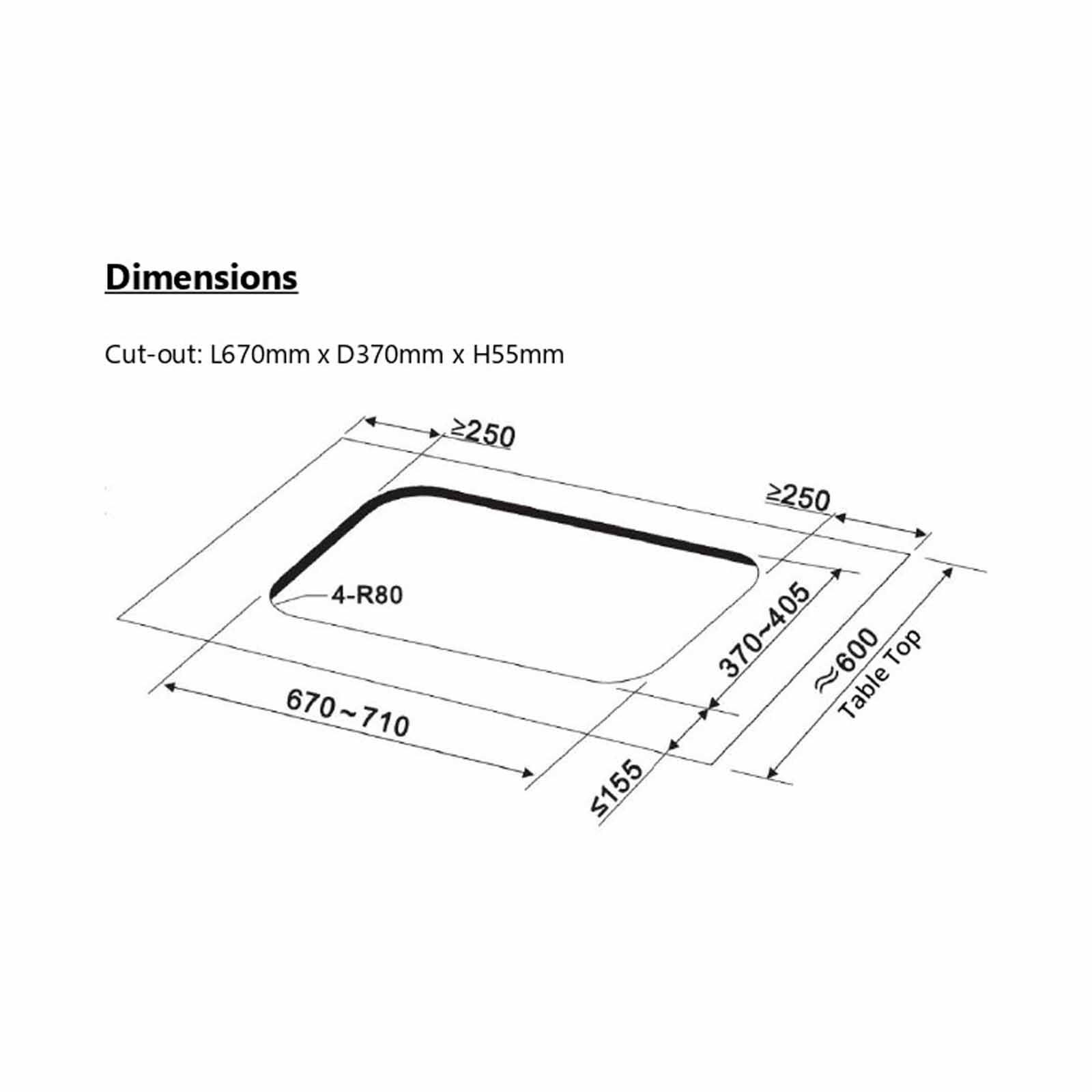UNO 78cm 2-burner Tempered Glass Hob (exclude Installation) - Matte Black UG-7812TRSV MT/BK-image 2