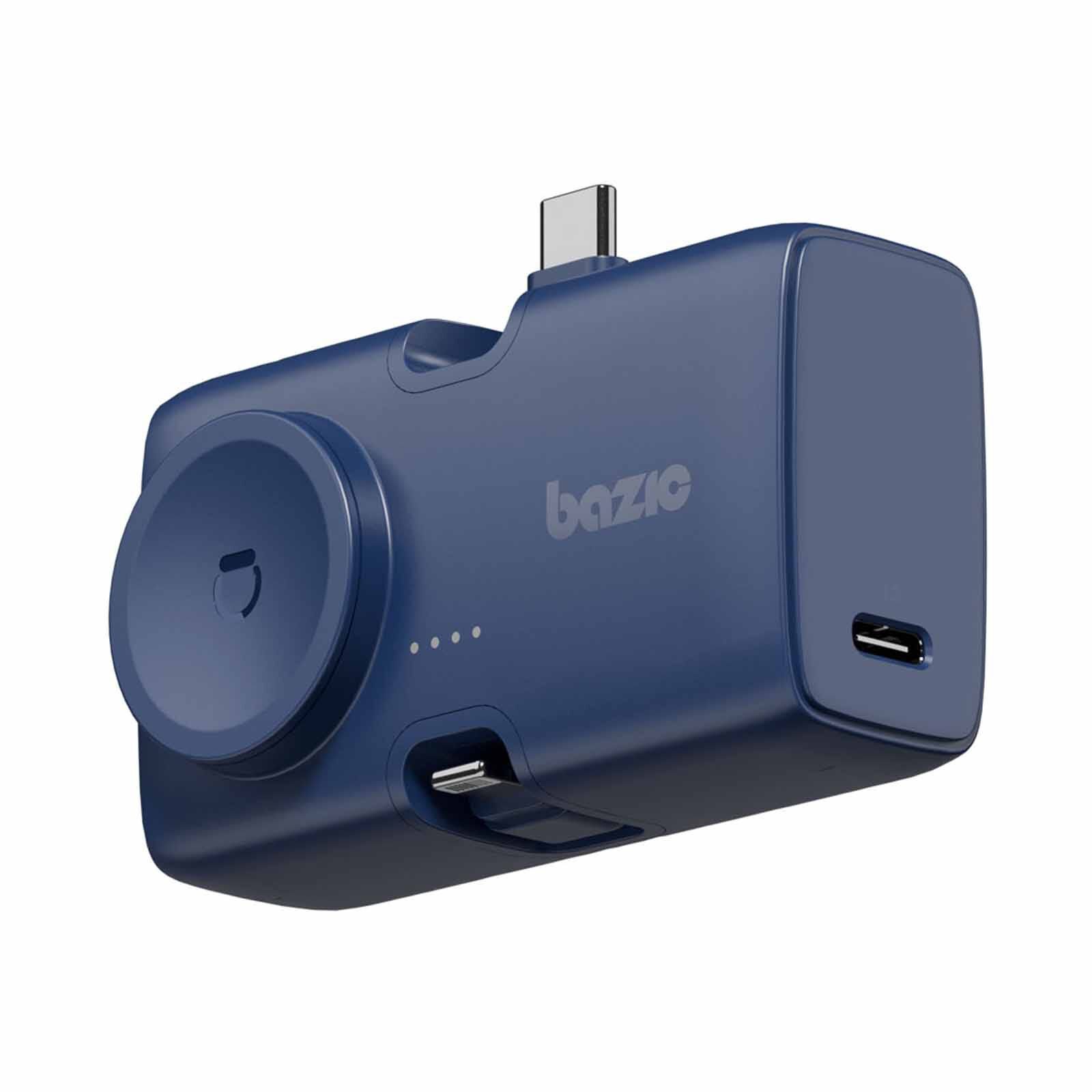 ENERGEA 2 In 1 5000mah Foldable Usb-c/lightning Pin Powerbank With Apple Watch Charger Blueberry GPW-KODA-NVY BAZIC GOPOWER KODA-image 1