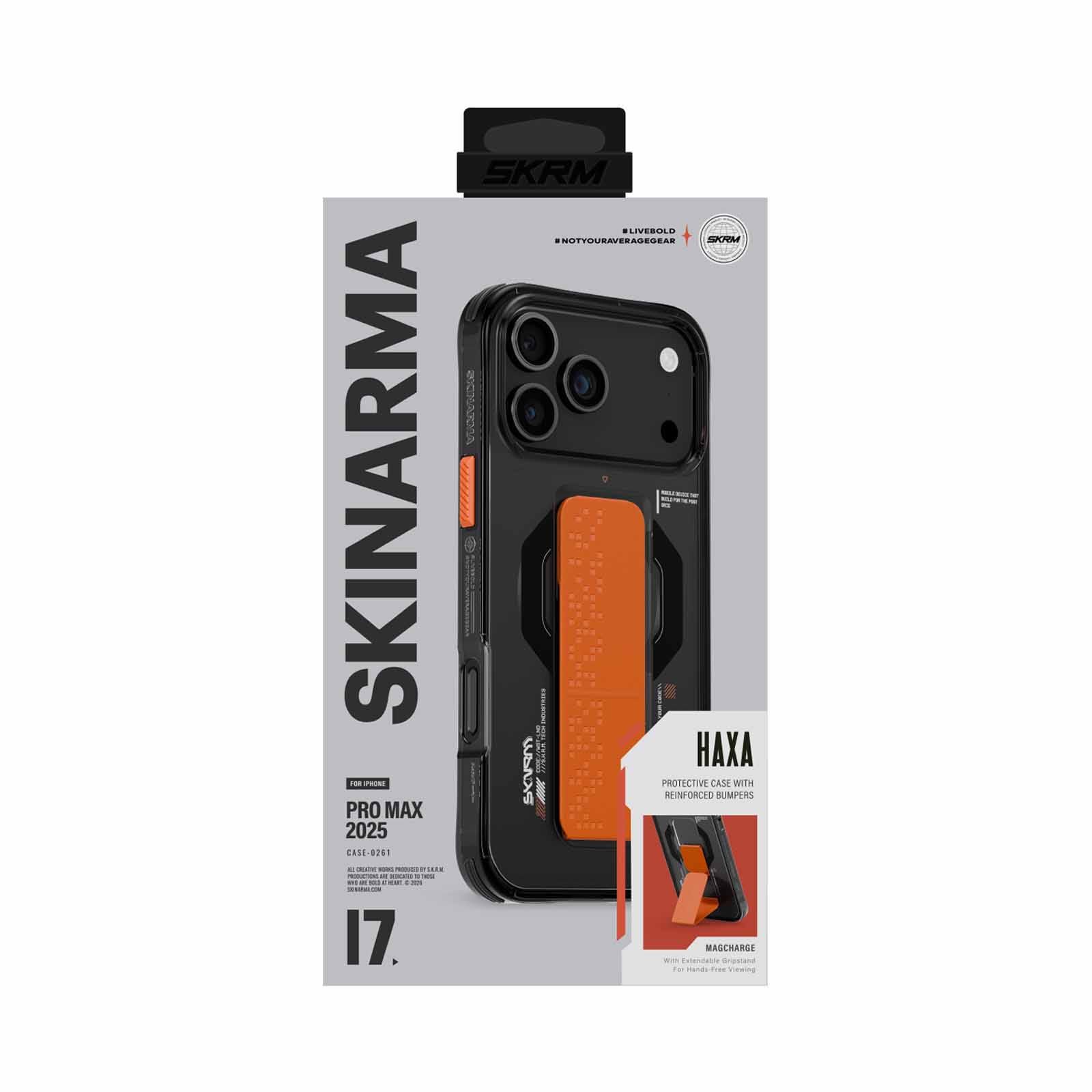 SKINARMA Iphone 17 Pro Max (2025) 6.9" Haxa (mag-charge + Grip-stand) SK-2025IPP6.9-HAXA-GRA