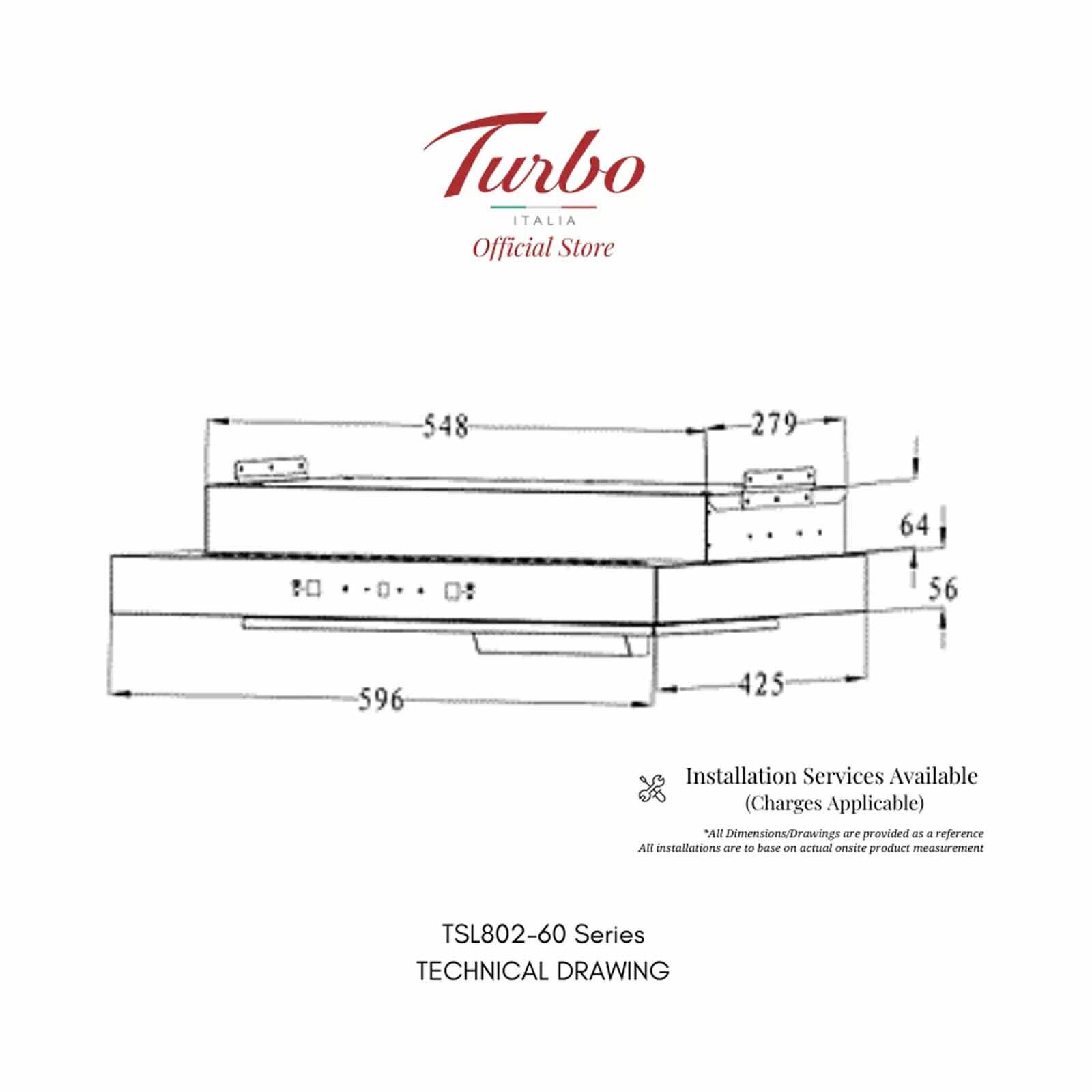 TURBO 60cm Slim Range Hood (exclude Installation) TSL802-60BK-image 3