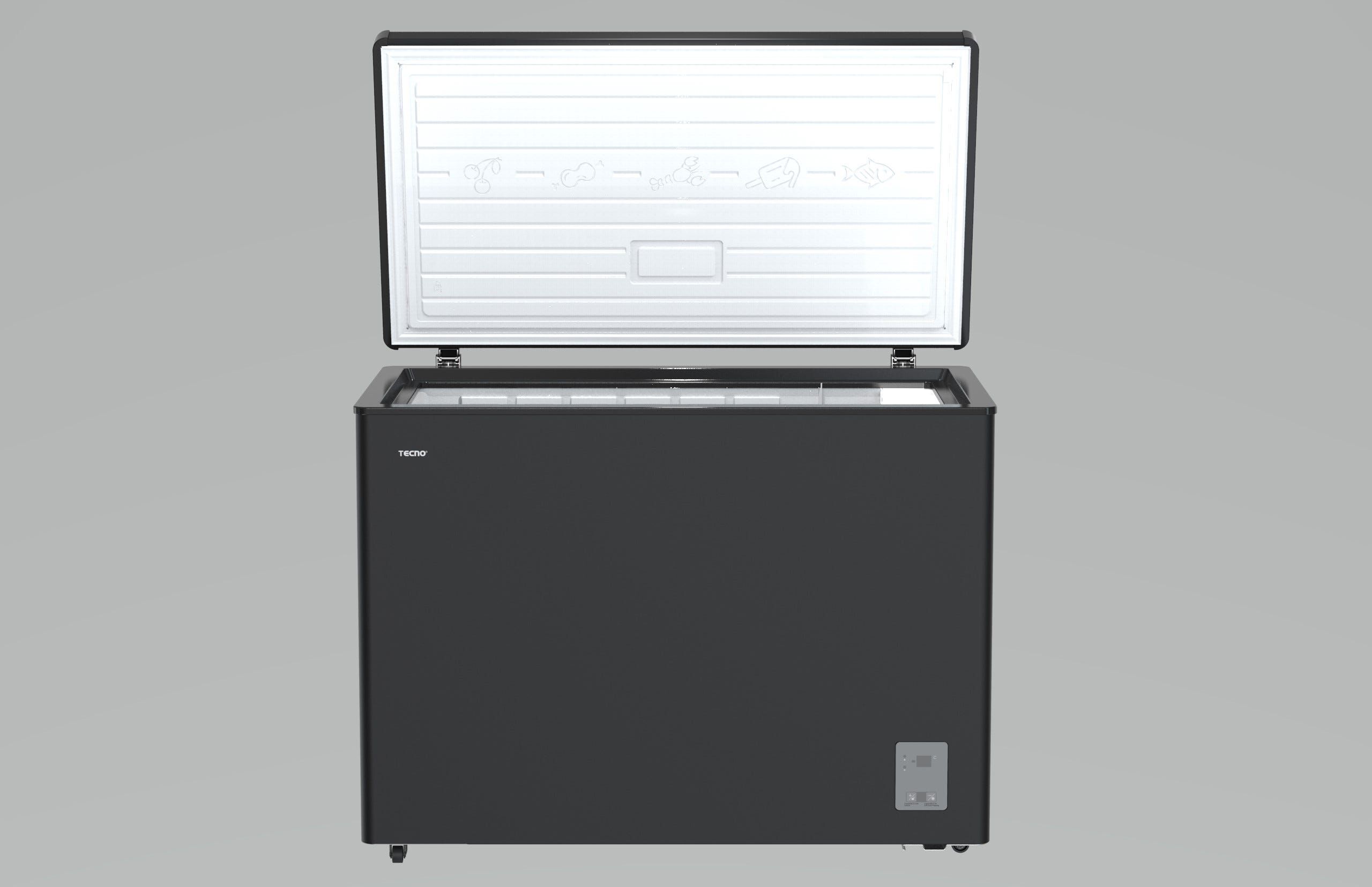 TECNO Chest Freezer - Black (270l) TCF 249RFF BK