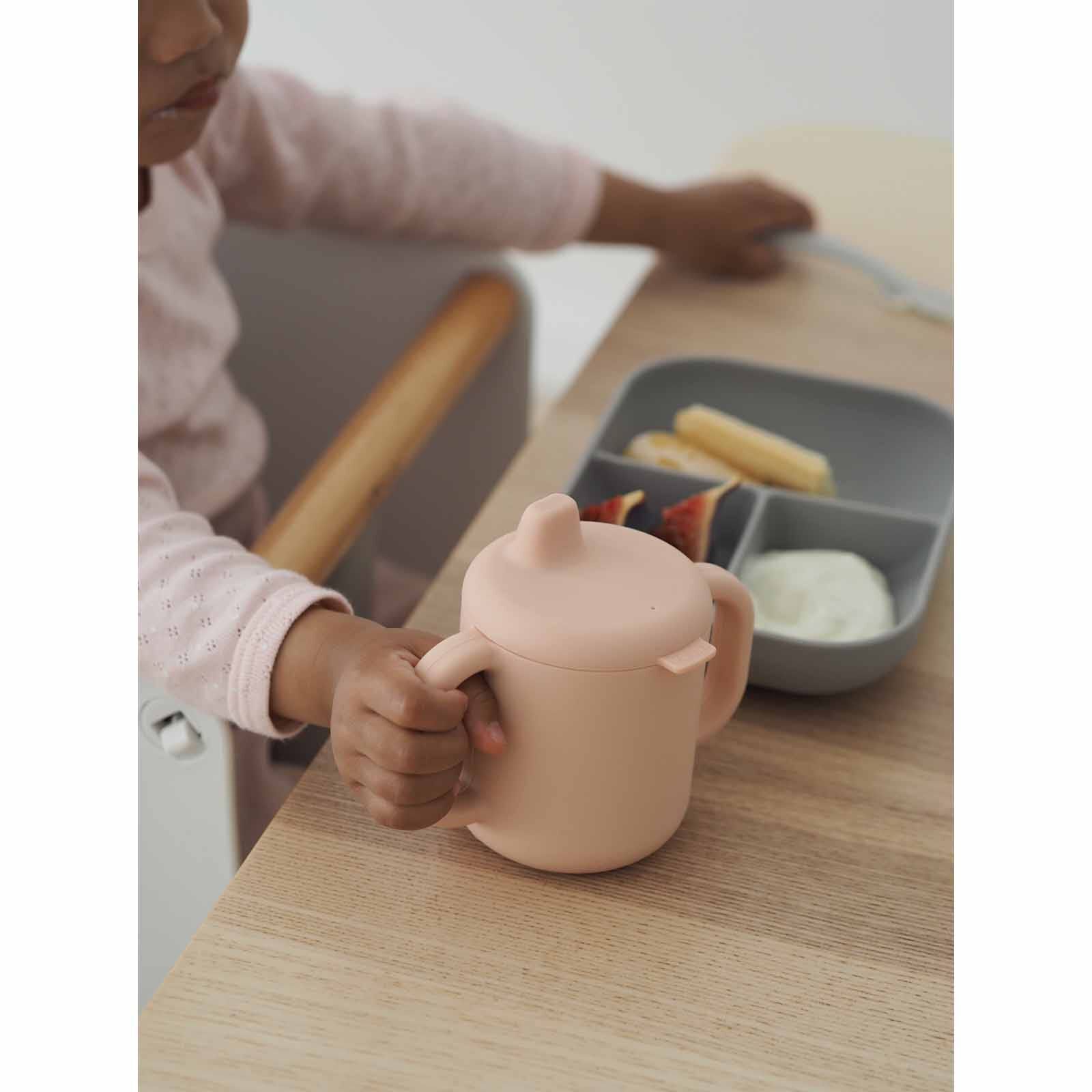 BEABA Learning Set - Pink/grey (online) SILICONE-image 4