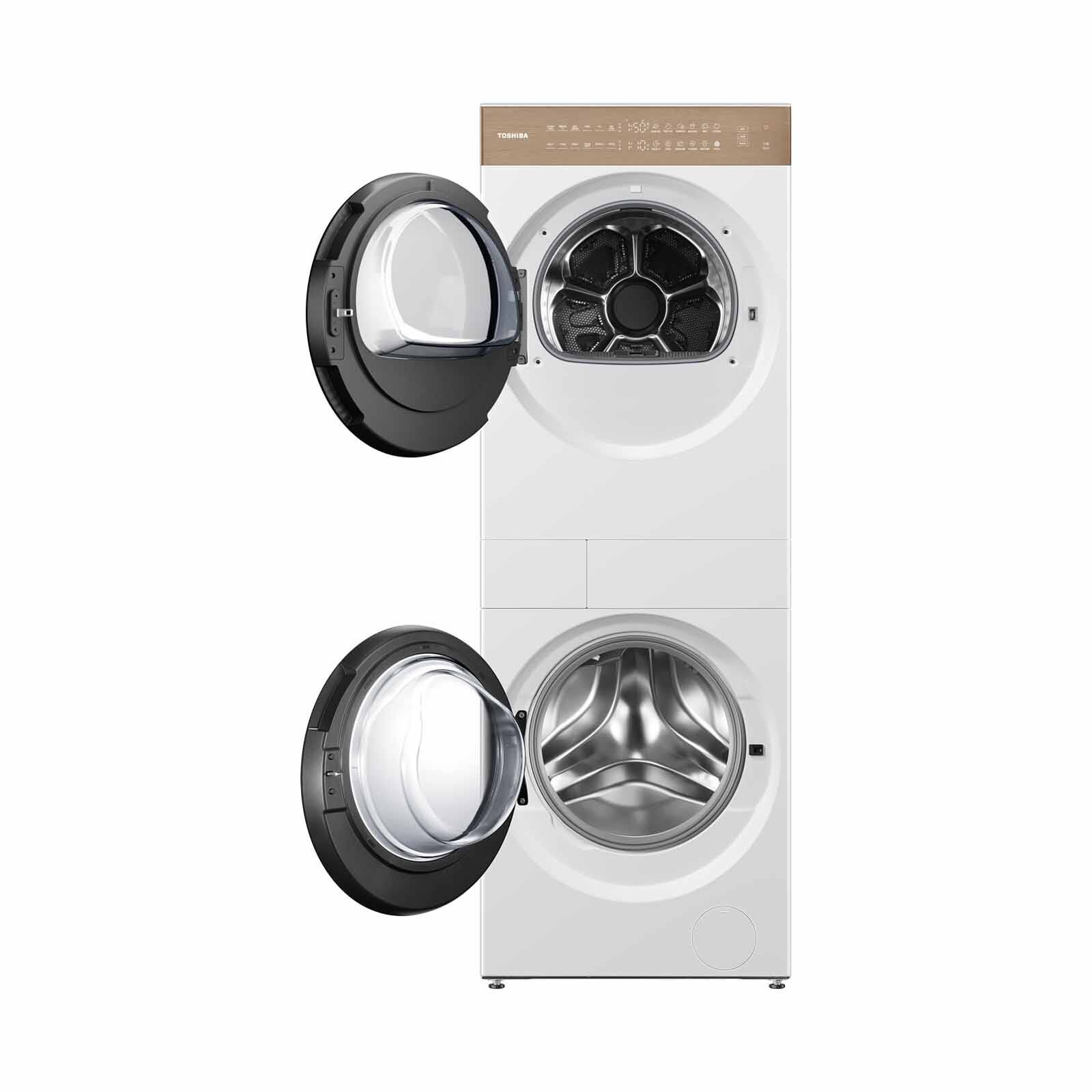 TOSHIBA Frontload Washer/dryer Station (tw-t40bzp110mws(wt)+td-t40bs90hws(wt) (10kg/8kg) TWD-T40BZU110MWS(WT)-image 3
