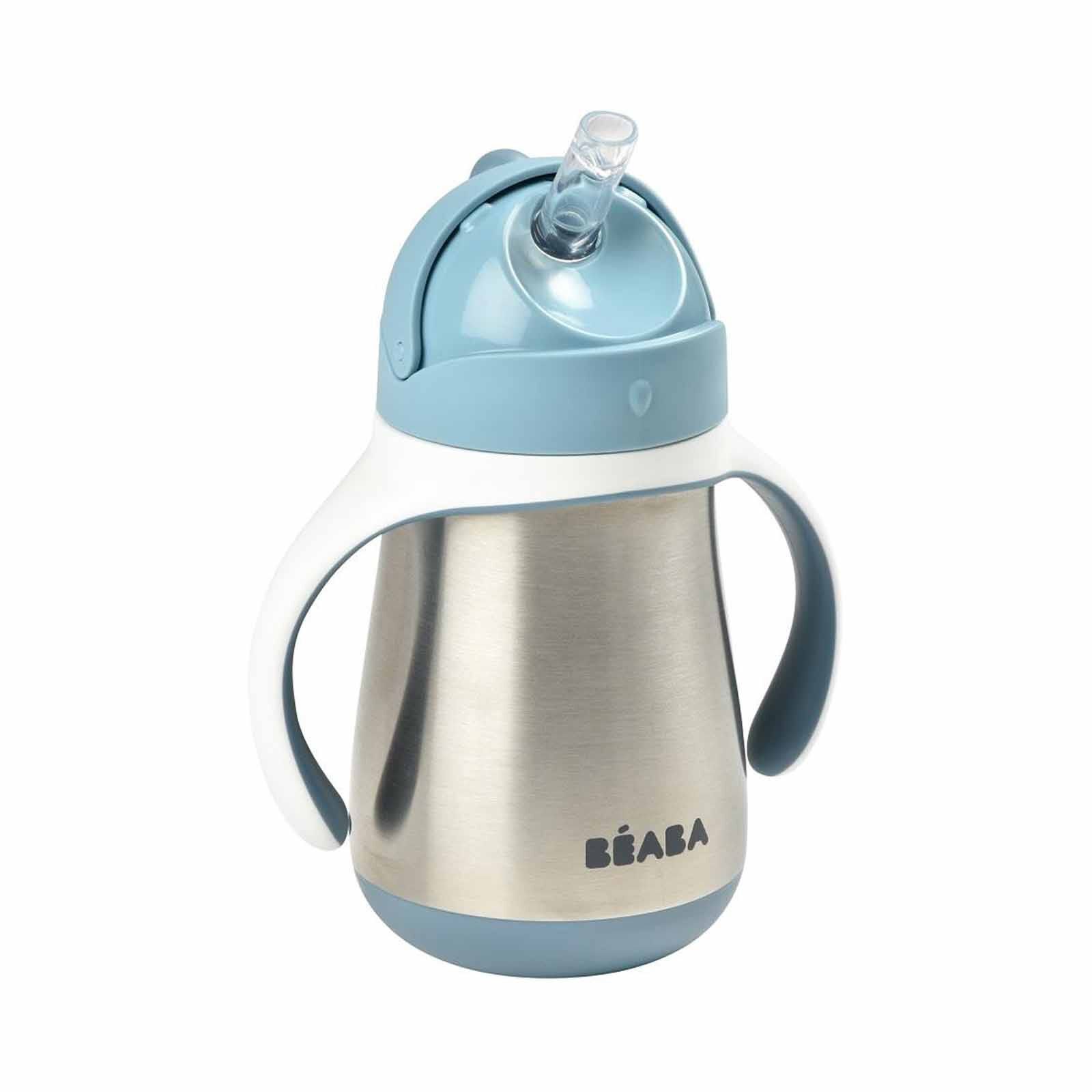 BEABA Straw Cup 250ml - Windy Blue (online) STAINLESS STEEL-image 1