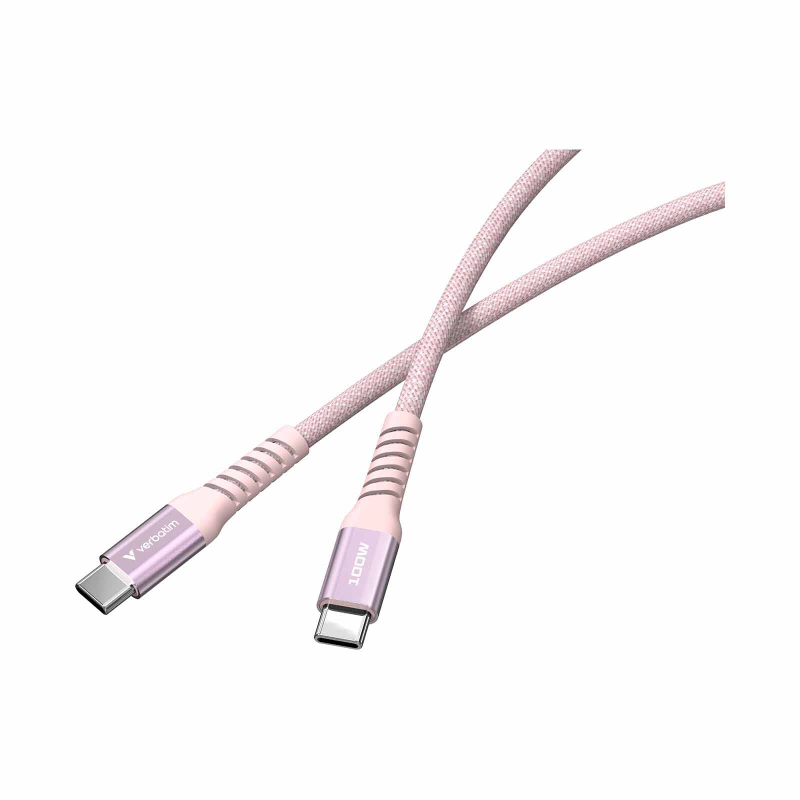 VERBATIM Sync & Charge Usb-c To Usb-c 100w Magnetic 120cm - Pink VM31857-image 2