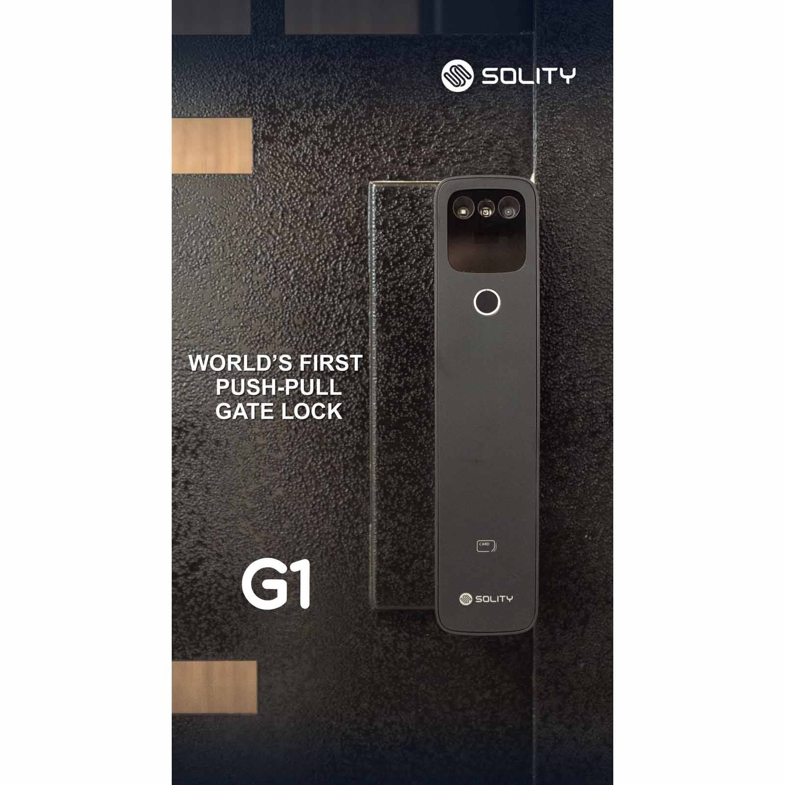 SOLITY Facial Recognition Push Pull Gate Lock G1-image 4