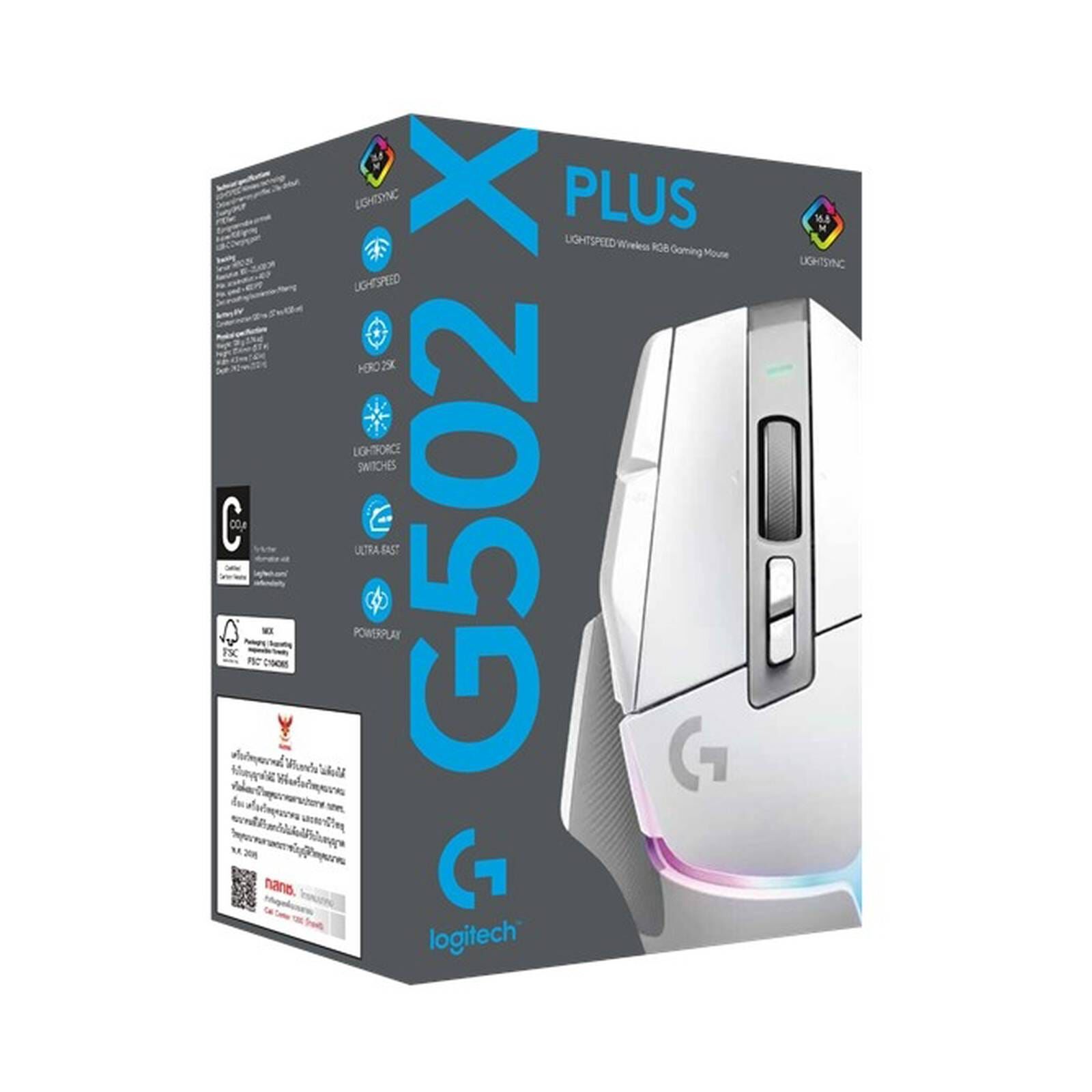 LOGITECH G502 X Plus Lightspeed Rgb Mse White 910-006173-image 14