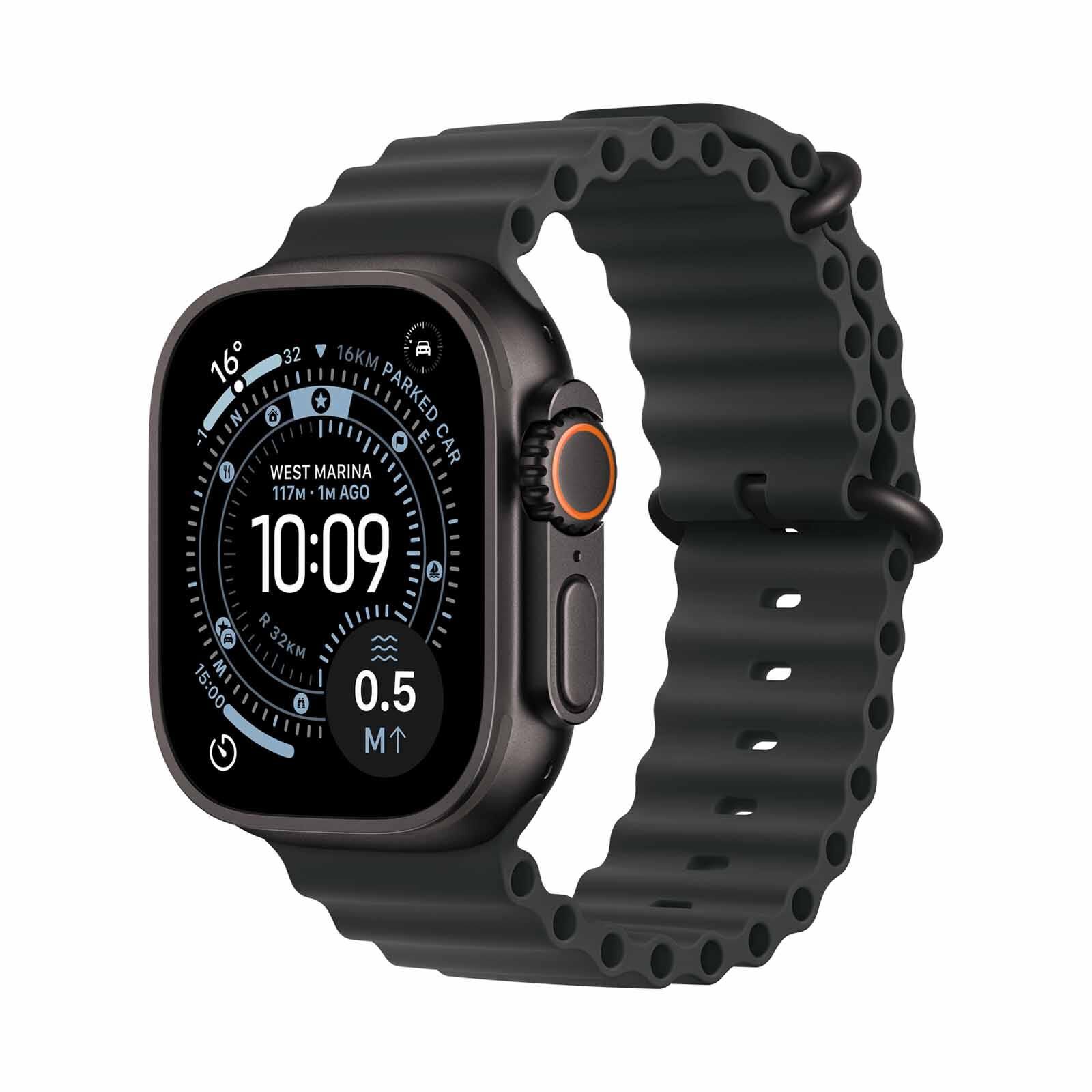 APPLE Watch Ultra 3 Gps + Cellular 49mm Black Titanium Case With Black Ocean Band MF0J4X/A-image 1
