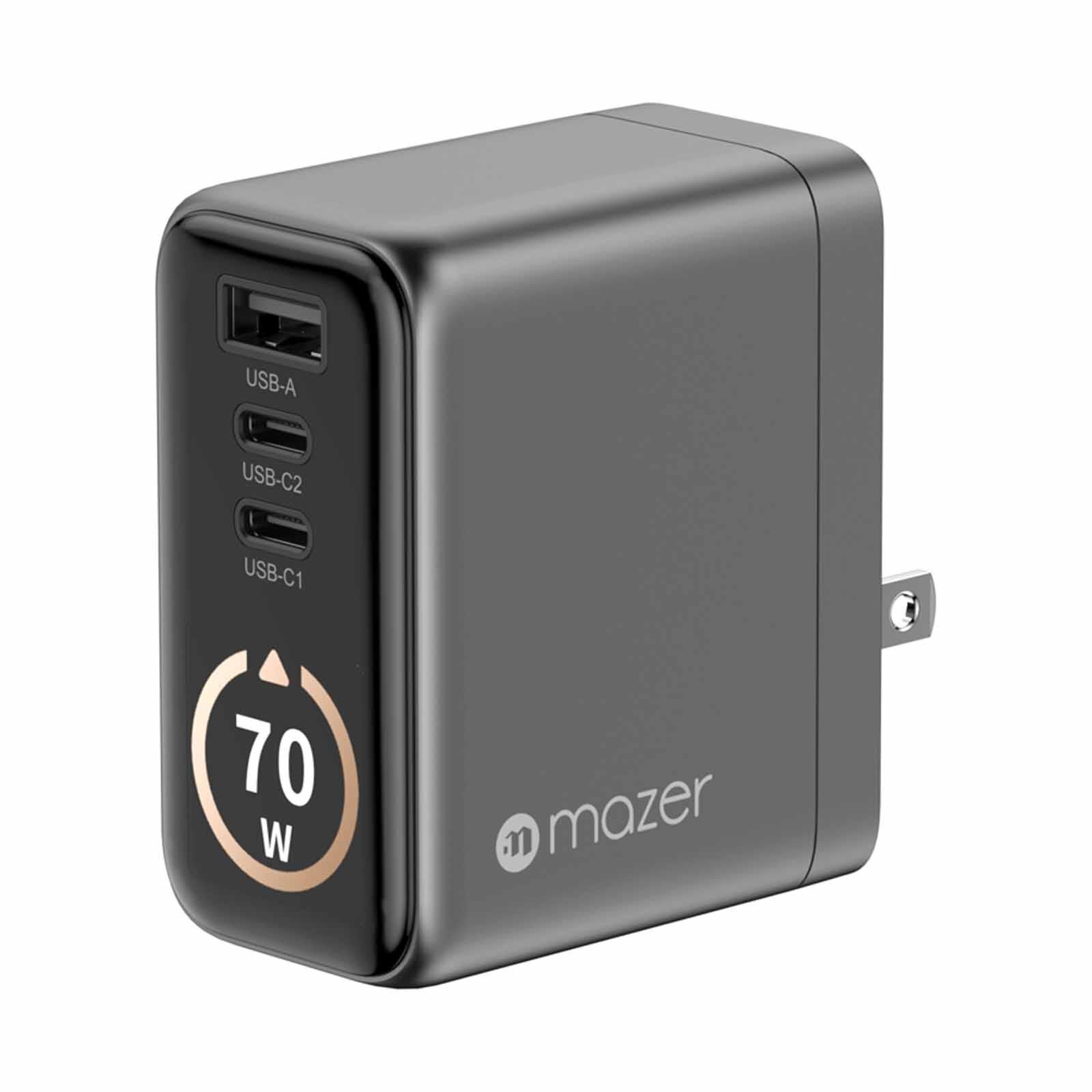 MAZER Aiprestige Gan Pd70w 2c1a With Travel Plugs-blackgrey M-AI-G70W-V7-BG-image 5