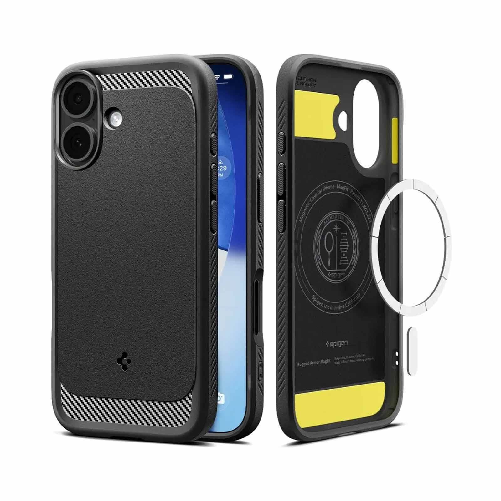 SPIGEN Iphone 17 Rugged Armor Magfit Matte Black ACS10367-image 1