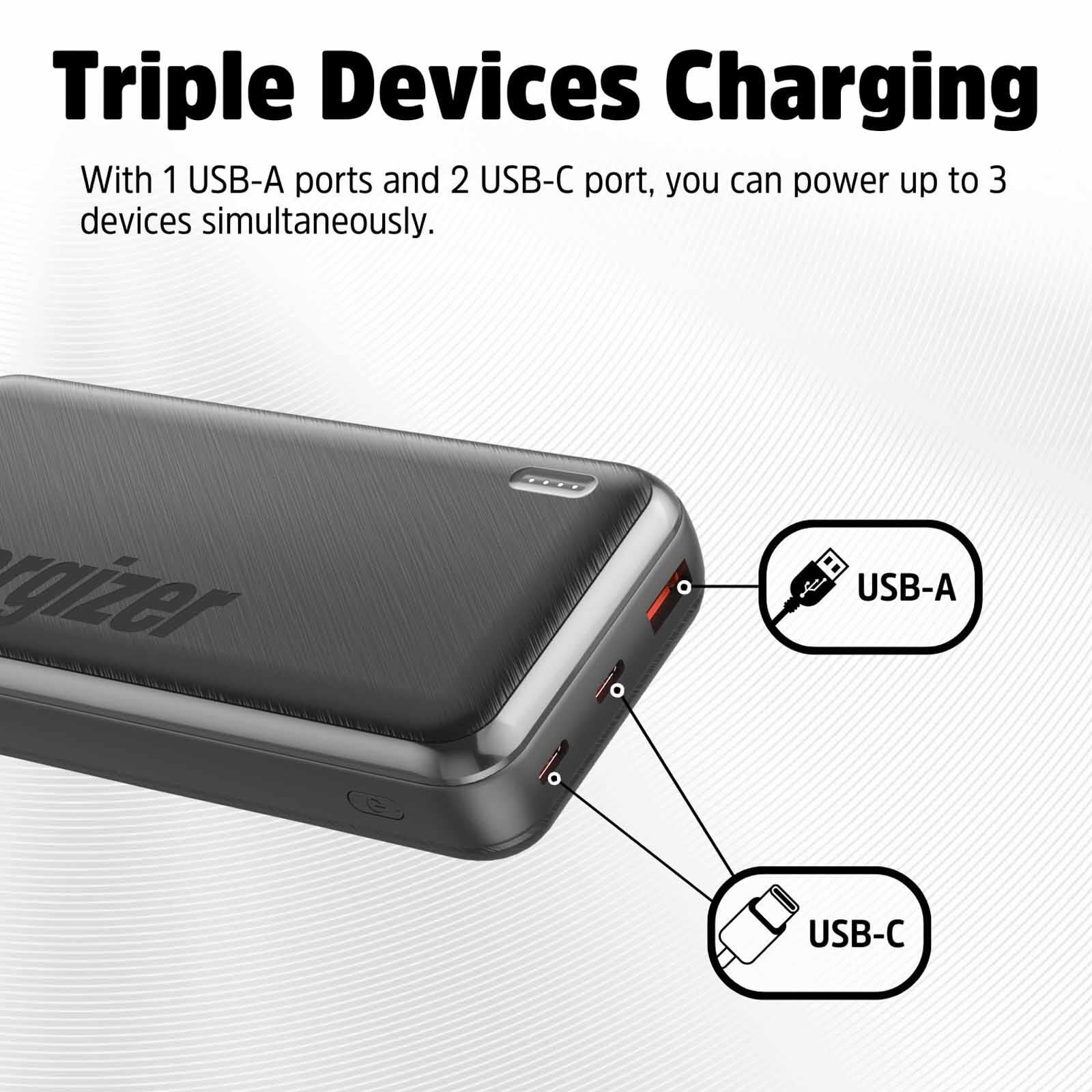ENERGIZER Power Bank 20000mah Fast Charging Black UE20055PQ-image 9