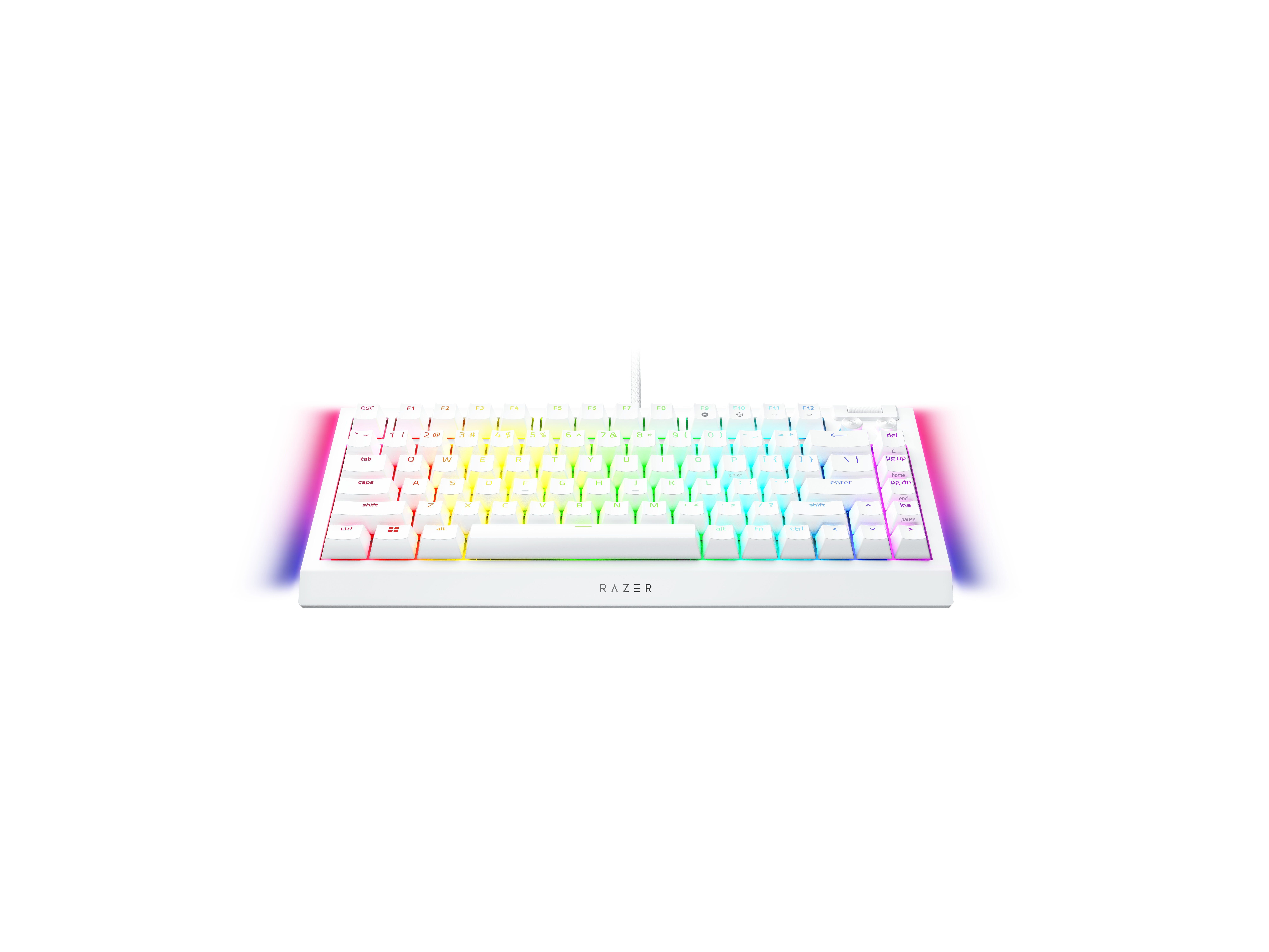 RAZER Blackwidow V4 75% - Hot-swappable Mechanical Gaming Keyboard - White Edition - Us Layout - Wor RZ03-05001700-R3M1-image 2