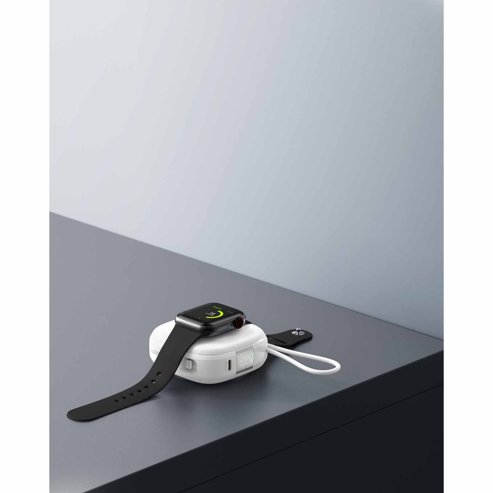 MAZER 10,000mah Qi2 Compatible 15w With Built-in Usb-c+lightning Cables, Apple Watch, Pd20w, Power Bank-wh M-MAGLINK18I-WH-image 9