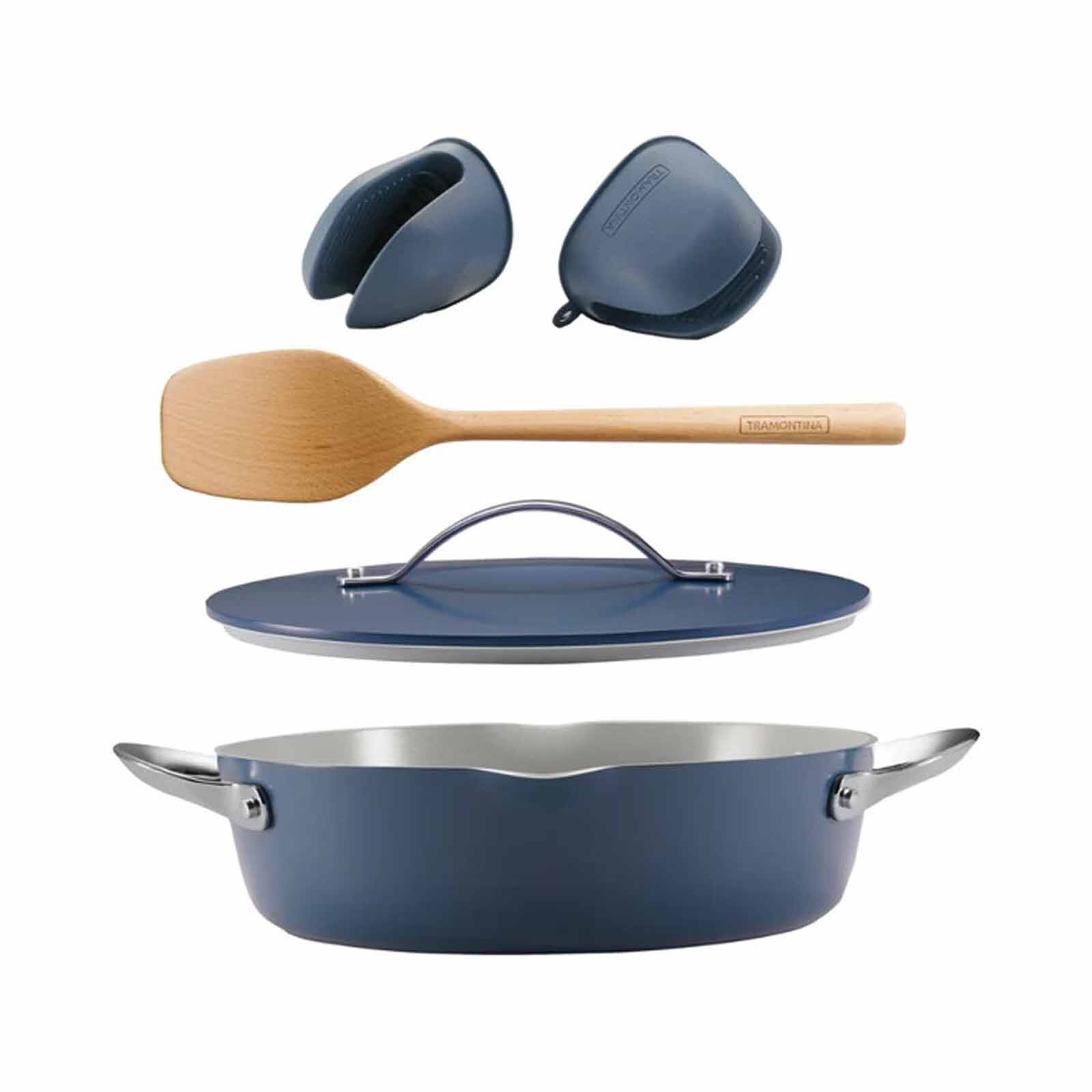 TRAMONTINA 5 Pcs Multi-purpose Pan Set 28cm / 4.0l Fiora - Blue 19584000-image 1