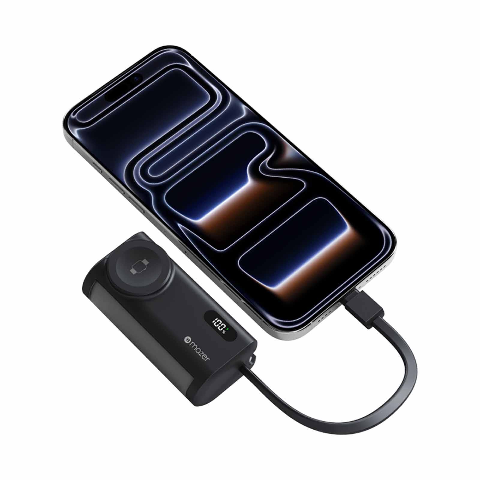 MAZER Powermate 5000mah/pd20w With Apple Watch Charging Powerbank - Blackgrey M-PC5.0W-BG-image 7