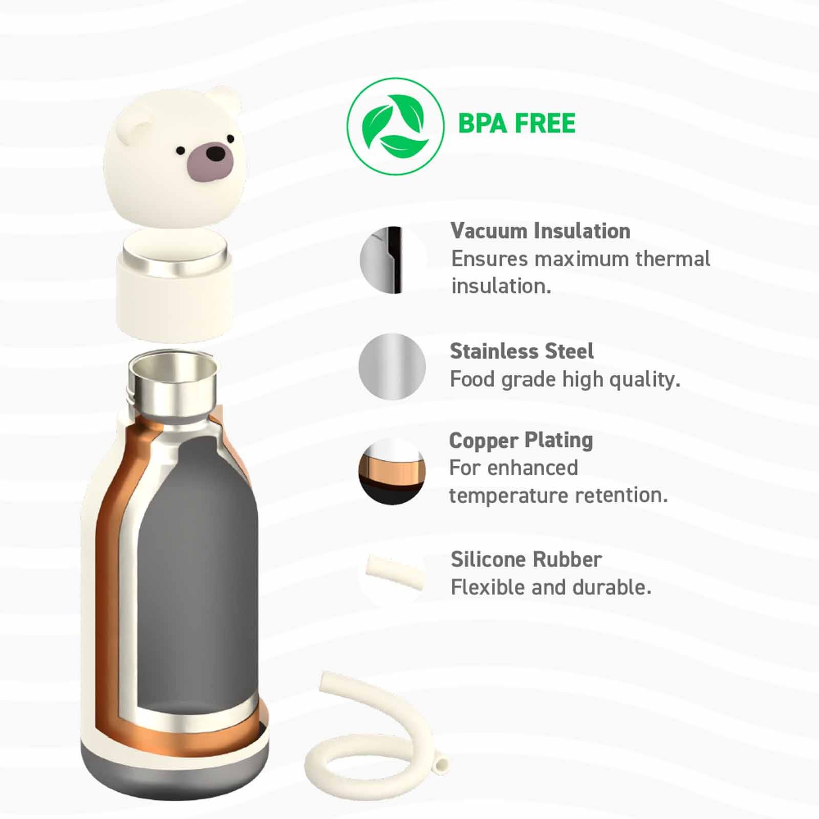 ASOBU Bestie Insul S/s Water Bottle (bear W/brush) ASBV05460-image 4