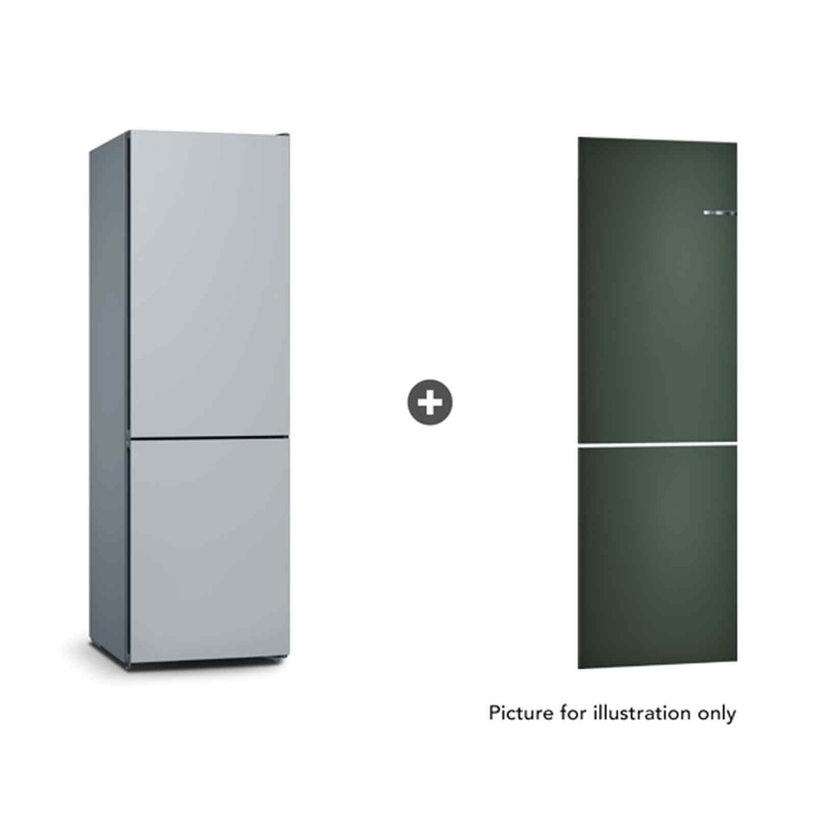 BOSCH 2 Dr Fridge (gross 357l) With Pearl Green Fridge Dr KGN36IJ3SG + KSZ1AVH10-image null