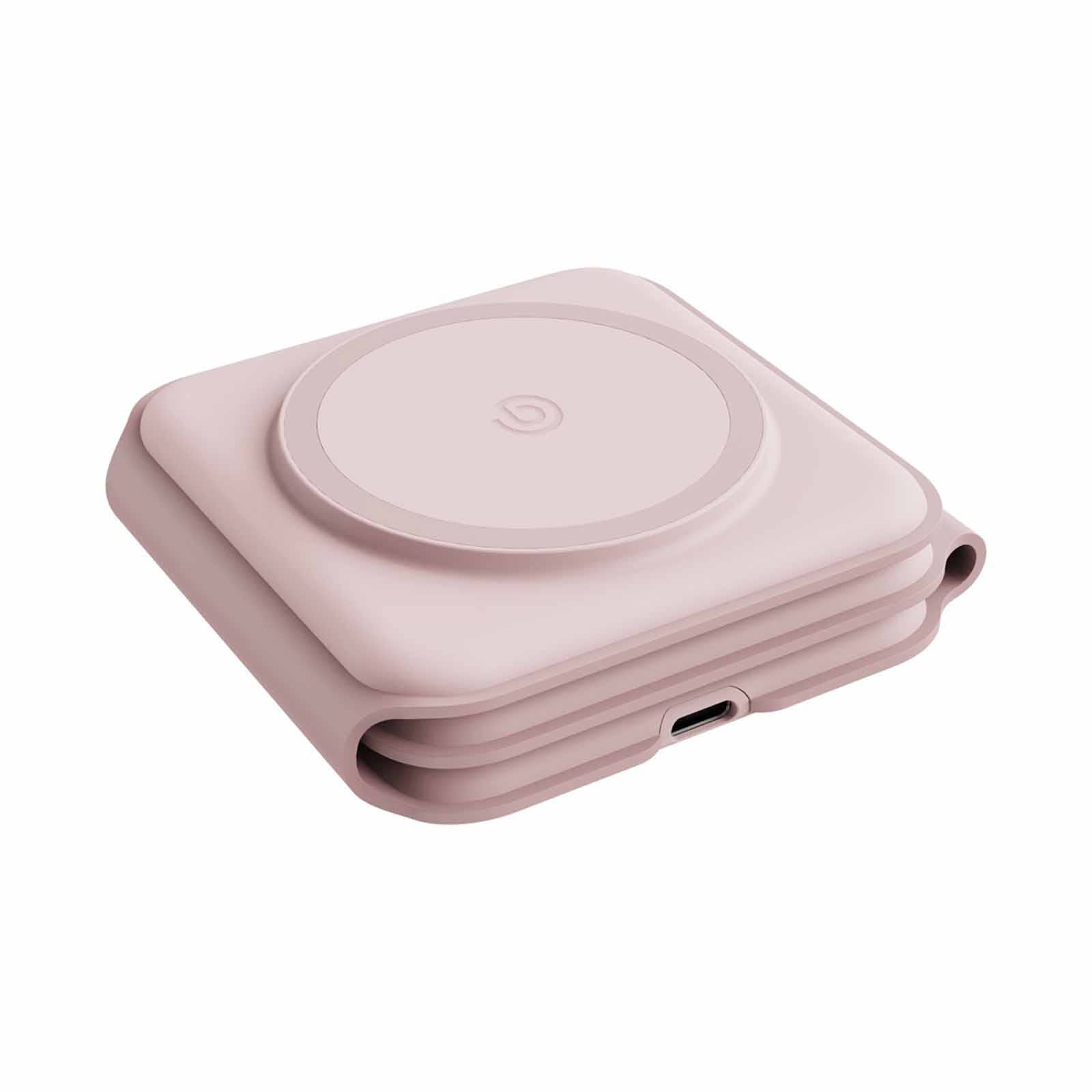 BAZIC Gomag Trio Plus, 3in1 Elevated Foldable Magnetic Wireless Charger 15w Iphone/watch/airpods - Pink GM-TRIOPLUS-PNK