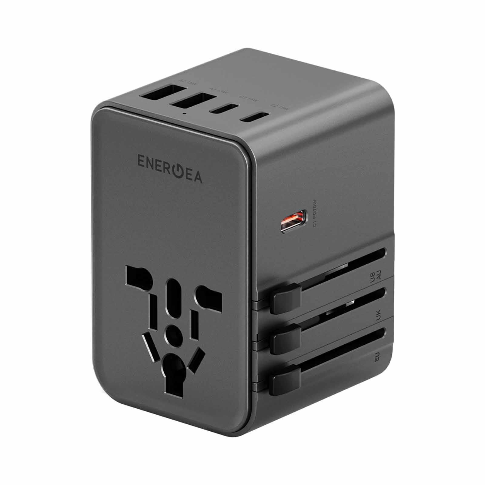 ENERGEA Travelworld Adapter Gan70, 3c2a 70w - Gunmetal TWA-GAN70-GUN-image 1