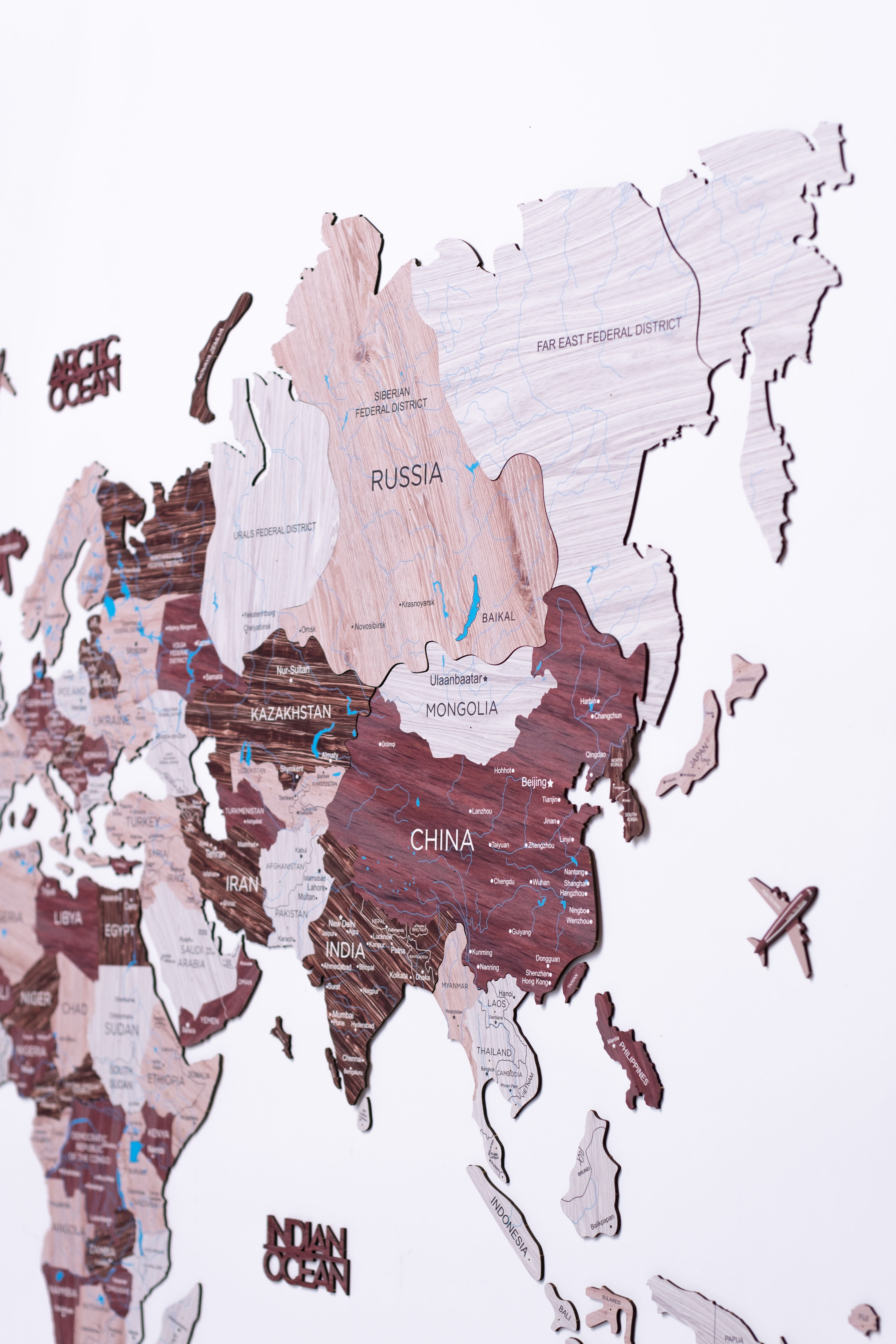 2d Wooden World Map Cappuccino M ENJOY THE WOOD-image 5