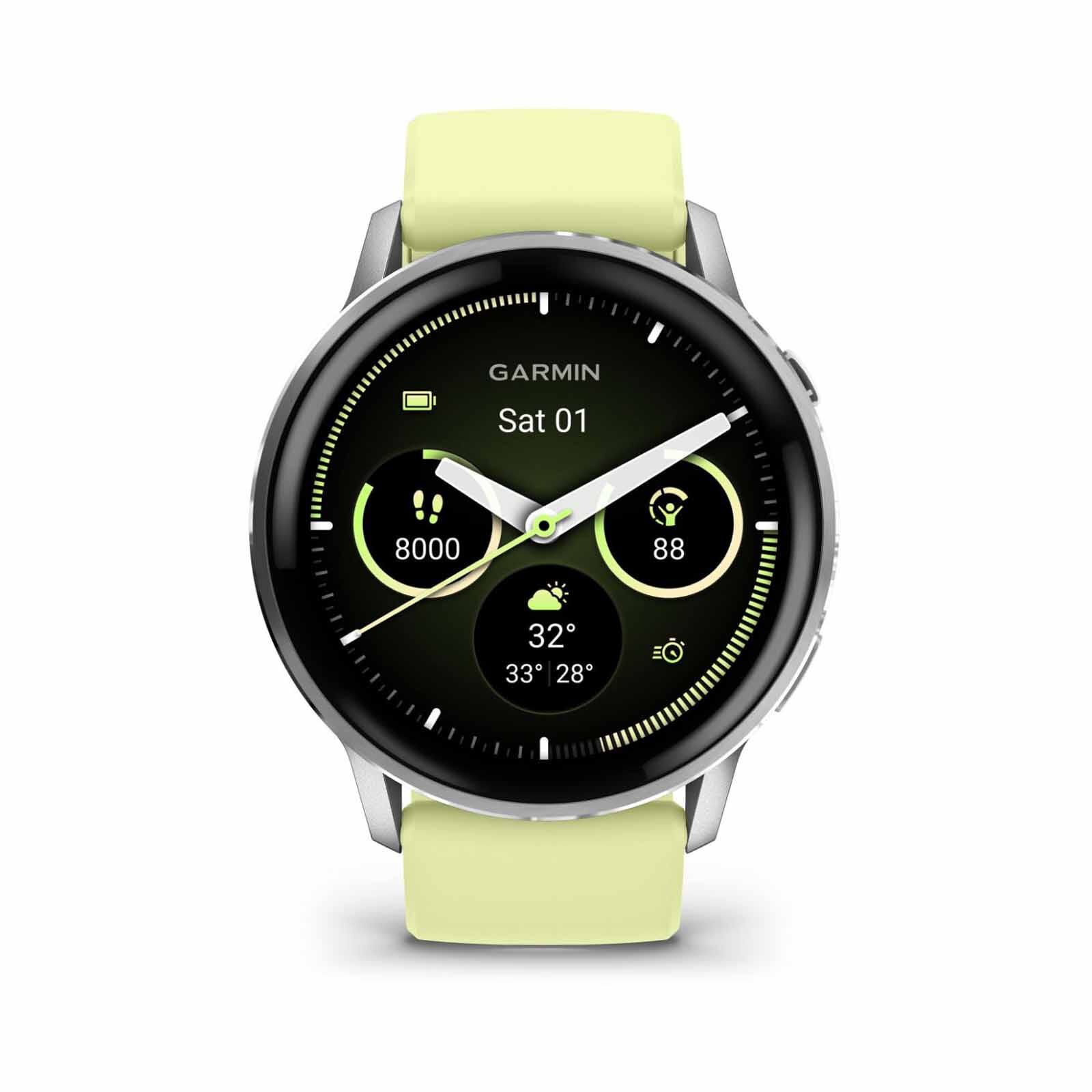GARMIN Venu 4 - 45mm Silver With Citron Band GM-010-03014-42-image 1