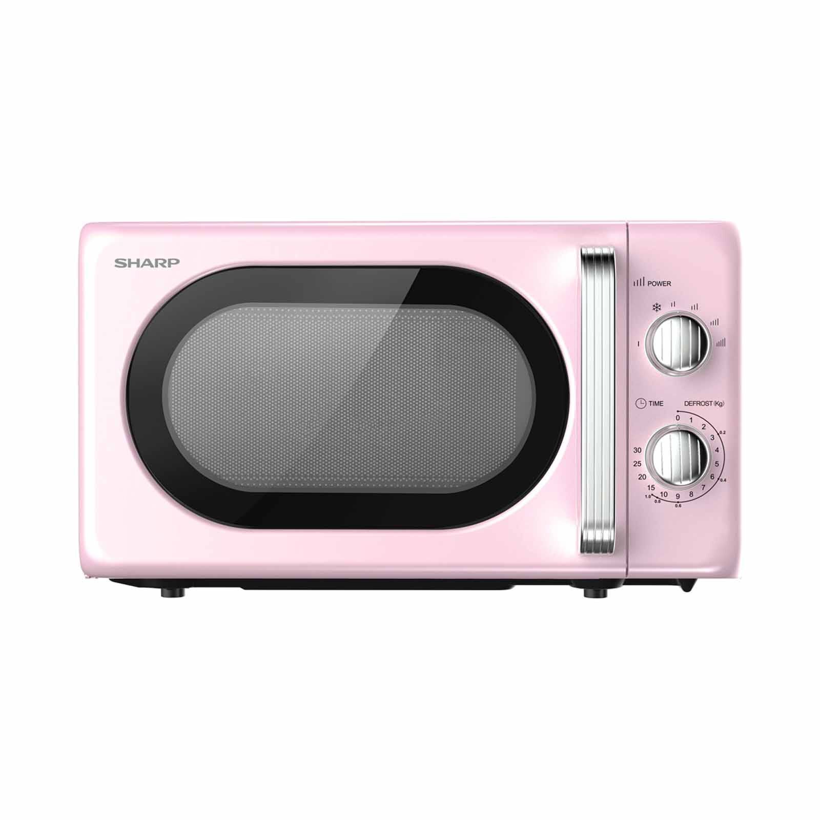 SHARP 20l Solo Retro Microwave Mechanical - Pink R-20SR-P-image 2
