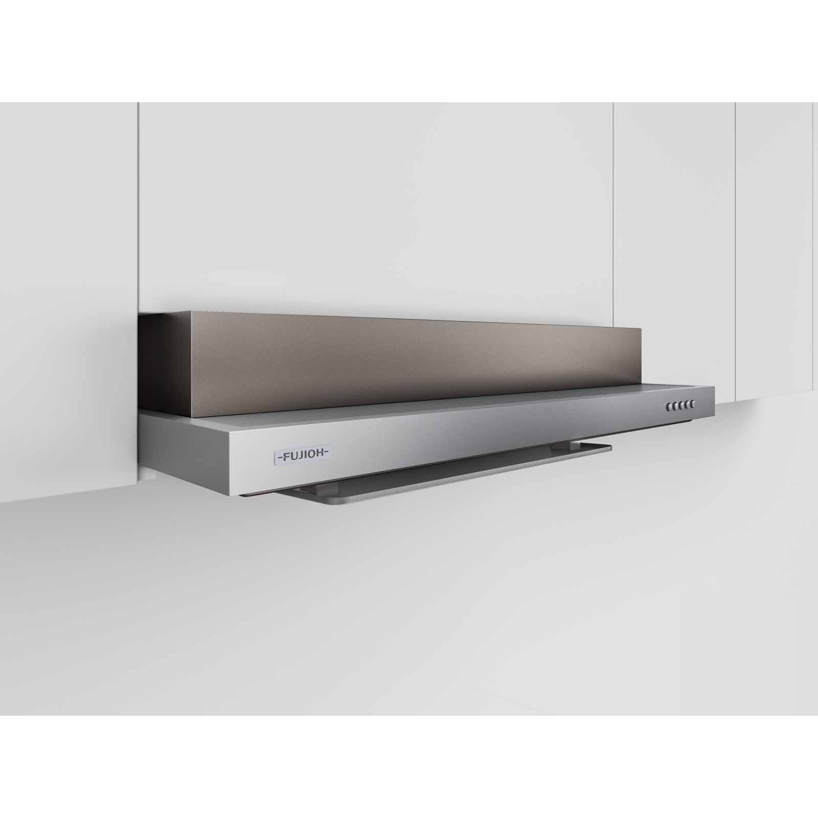 FUJIOH 90cm Made In Japan Slim Hood - Silver Metallic & Rich Silver (exclude Installation) FR-FS2290RP SMRS-image 3