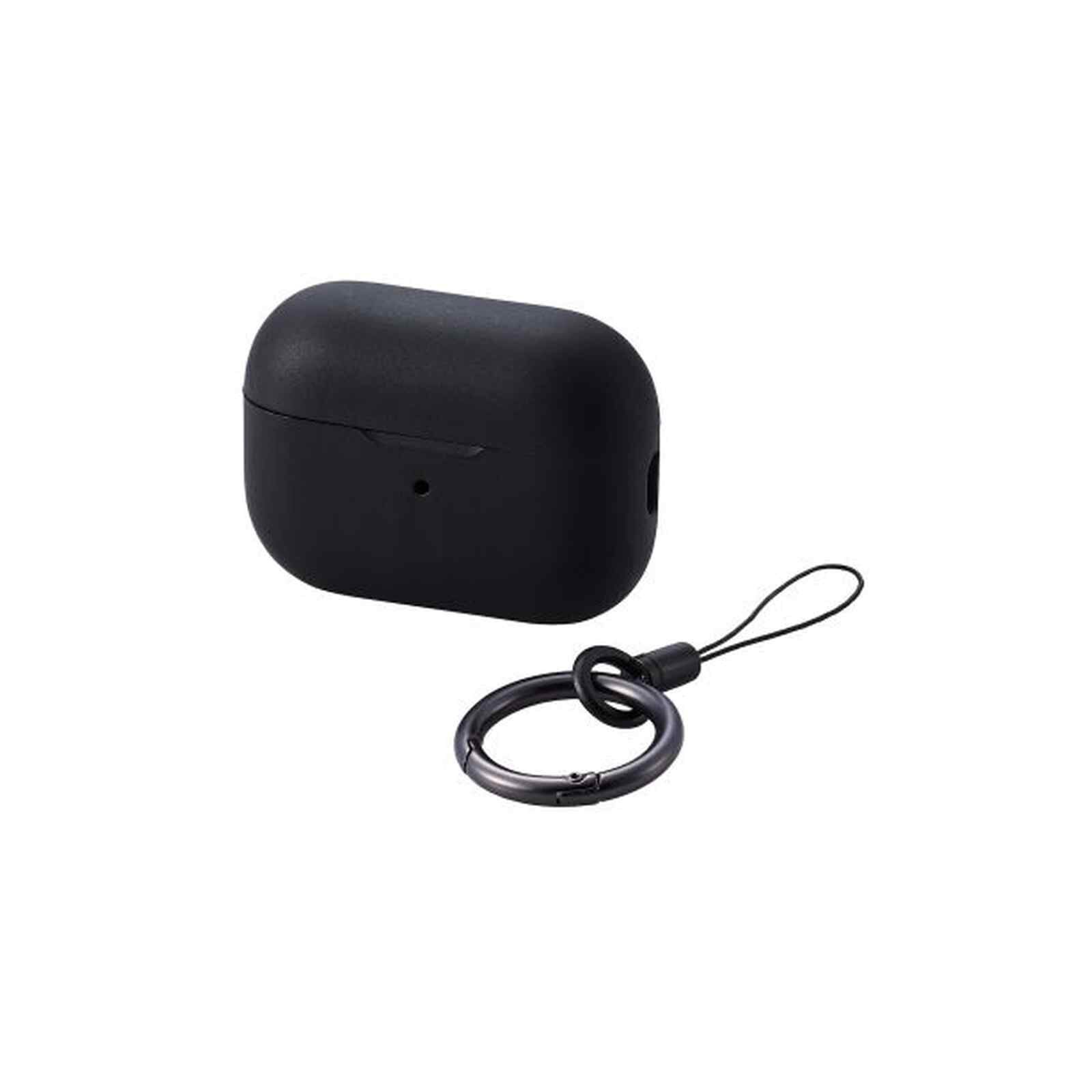 ELECOM Airpods Pro Gen2 Silicone Case Black AVA-AP4SCBK