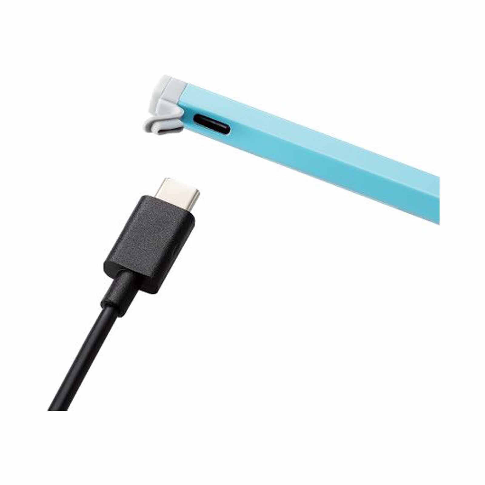 ELECOM Active Stylus Pen/pencil Design/hexagon/rechargeable/for Ipad Only/palm Rejection/tilt Detection/mag P-TPACAPEN01BU-image 2