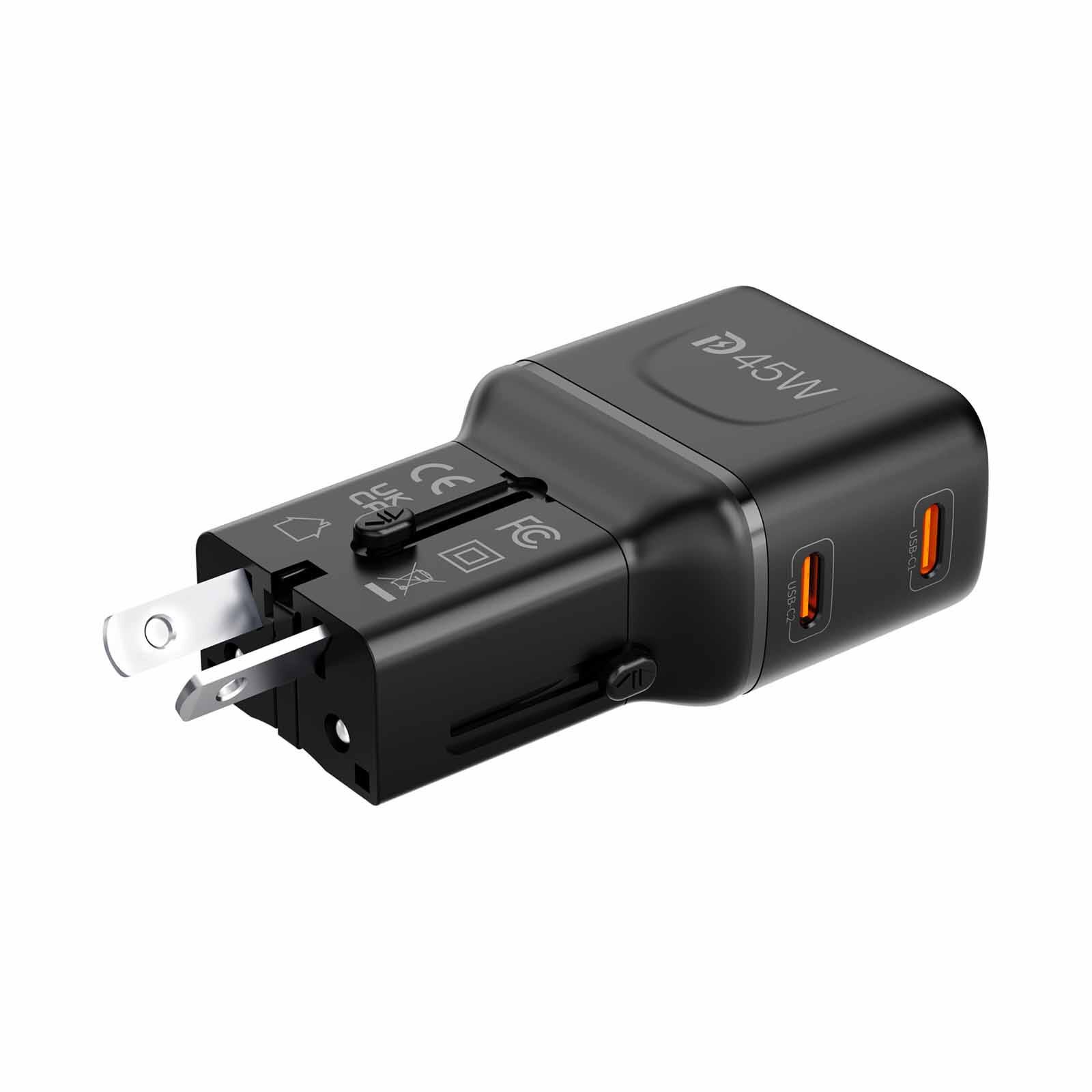 MAZER Infinitetravel Pocket Gan Pd45w 2c Travel Charger-black M-IFTRAVEL545-BK-image 8