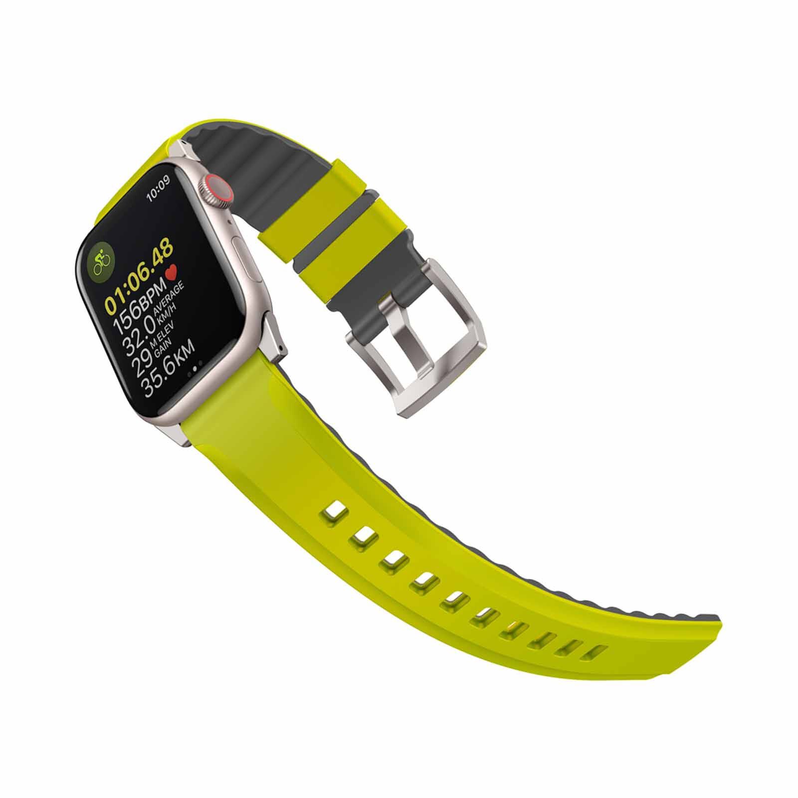UNIQ Linus Airosoft Silicone Apple Watch Strap 49/45/44/42mm - Lime Green (lime Green) UNIQ-49MM-LINUSLGRN-image 2