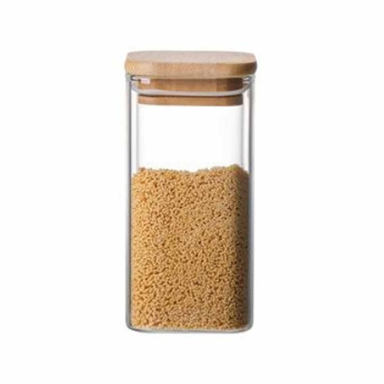 ELEMENTAL High Boroslicate Glass Storage Jar With Acacia Lid (1200ml) 19ZM-N3