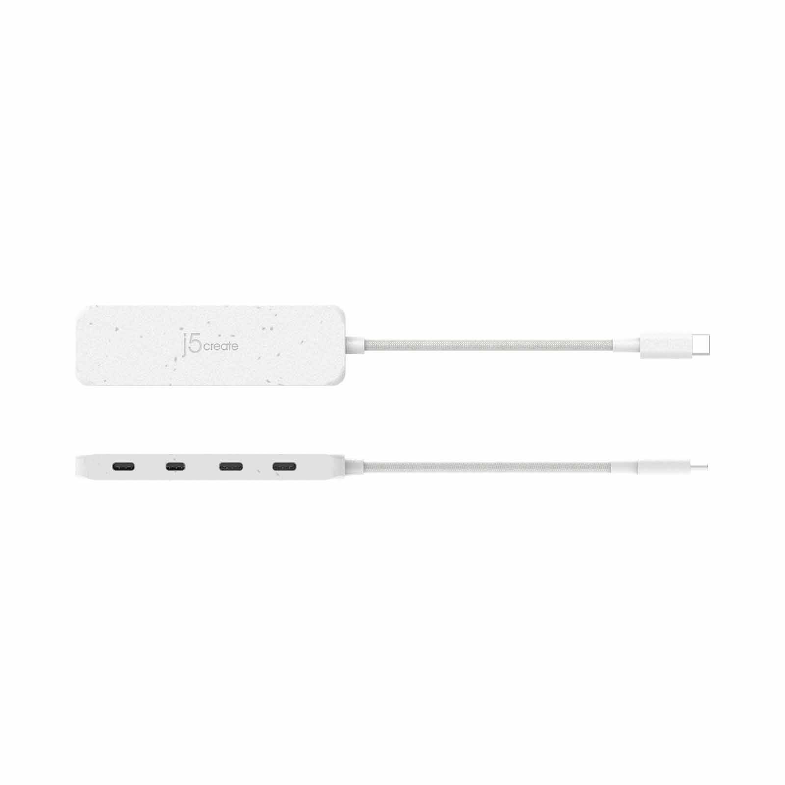 J5CREATE Usb-c To 4-port Type-c Gen 2 Hub (white) JCH345EW-image 4
