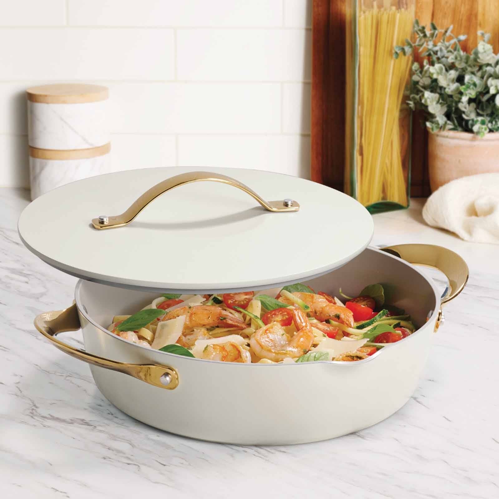 TRAMONTINA Fiora 5 Pcs Multi-purpose Pan Set 28cm - White 19584001-image 2