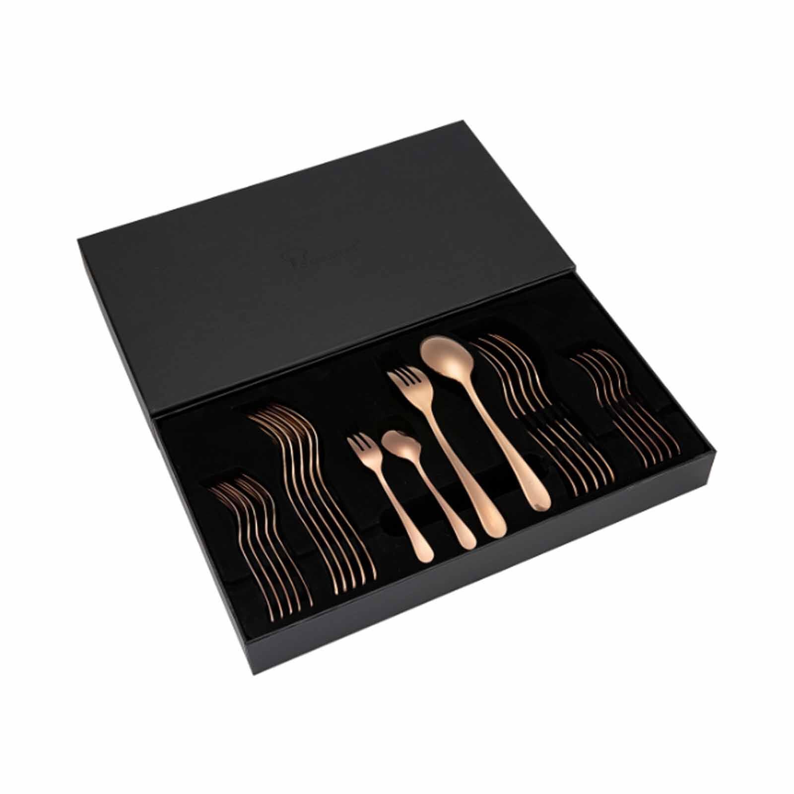 LA GOURMET 24pc Cutlery Set, Venice, Rose Gold LGKC396082-image null