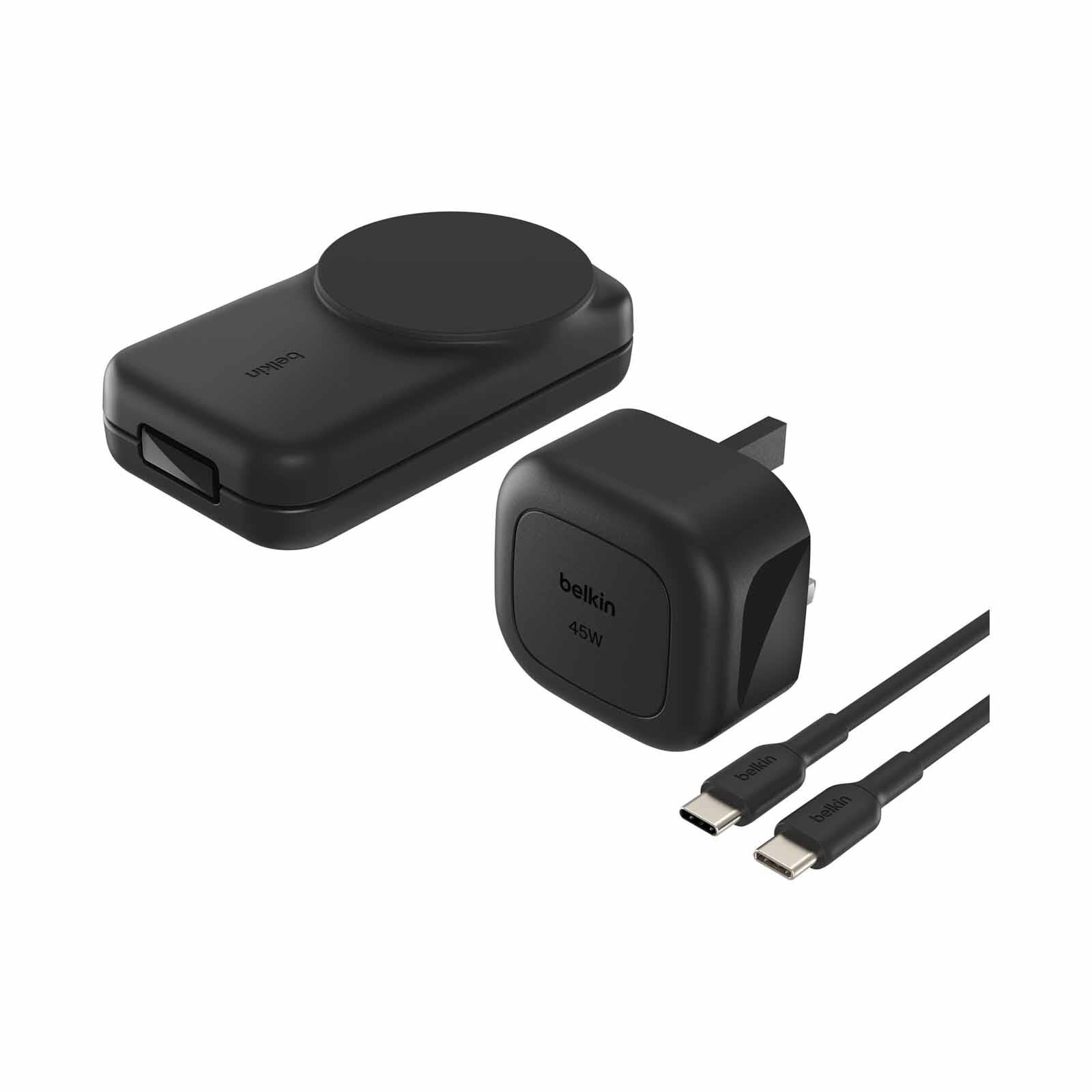 BELKIN Qi2.2 25watt 3-in-1 Wireless-charger Sq - Black WIZ036MYBK-image 1