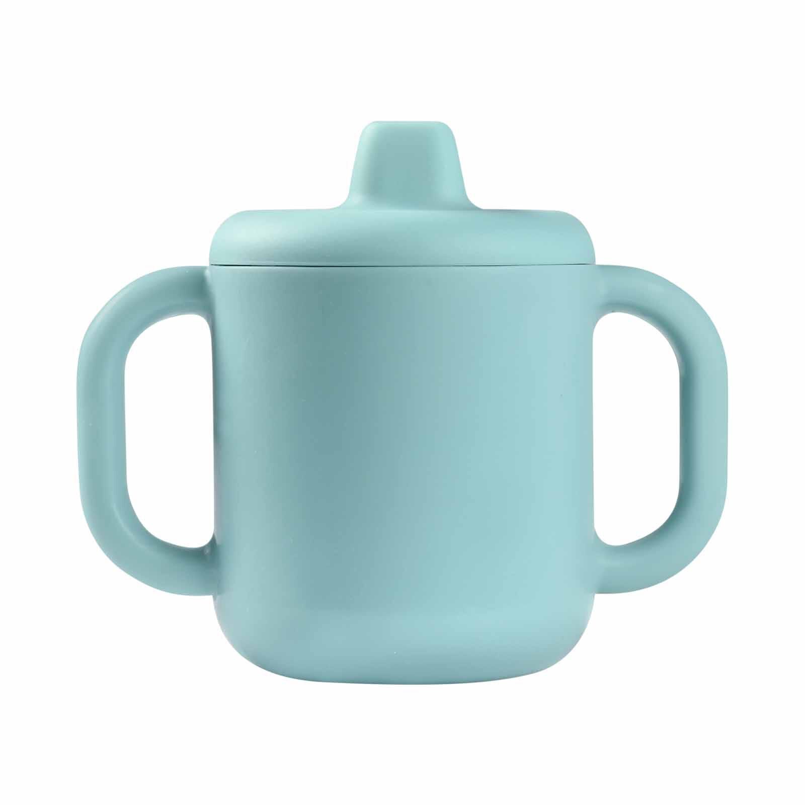 BEABA Learning Cup With Spout Lid - Blue (online) SILICONE