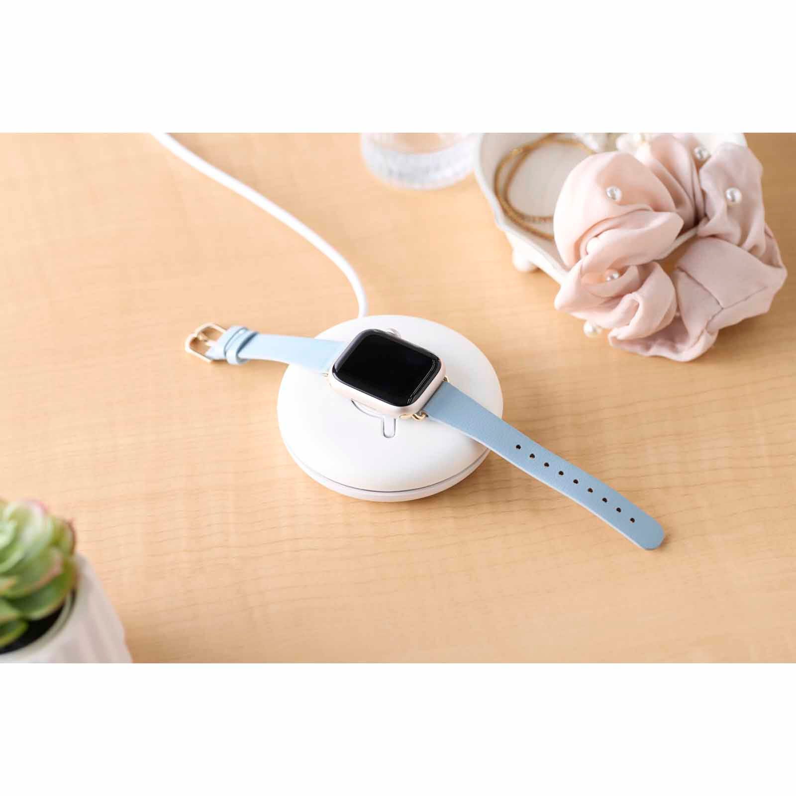 ELECOM Slim Soft Leather Apple Watch Band 41/40/38mm (blue) AW-41BDLJBU-image 5