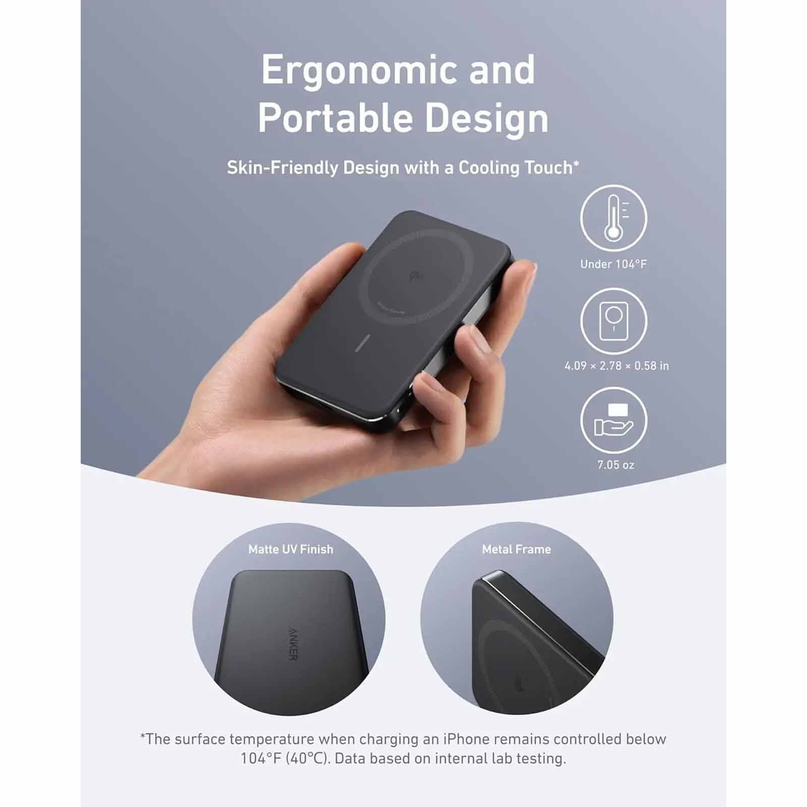 ANKER Maggo Powerbank Slim Qi2 10k Blue A1664H61-image 3