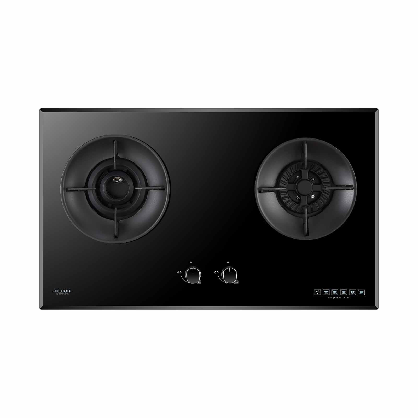 FUJIOH 78cm 2 Burners Gas Hob (lpg) - Glass (exclude Installation) FH-GS7020 SVGL LPG-image 1
